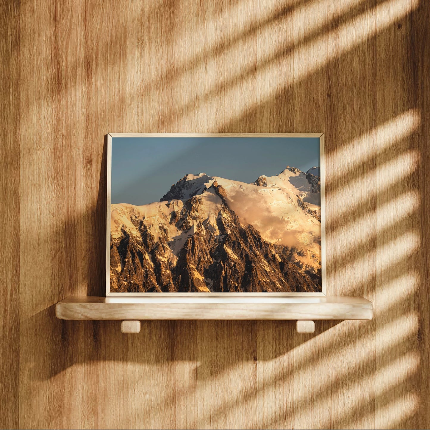 Aiguille du Midi Sunset Wall Art - Golden Hour Chamonix Print