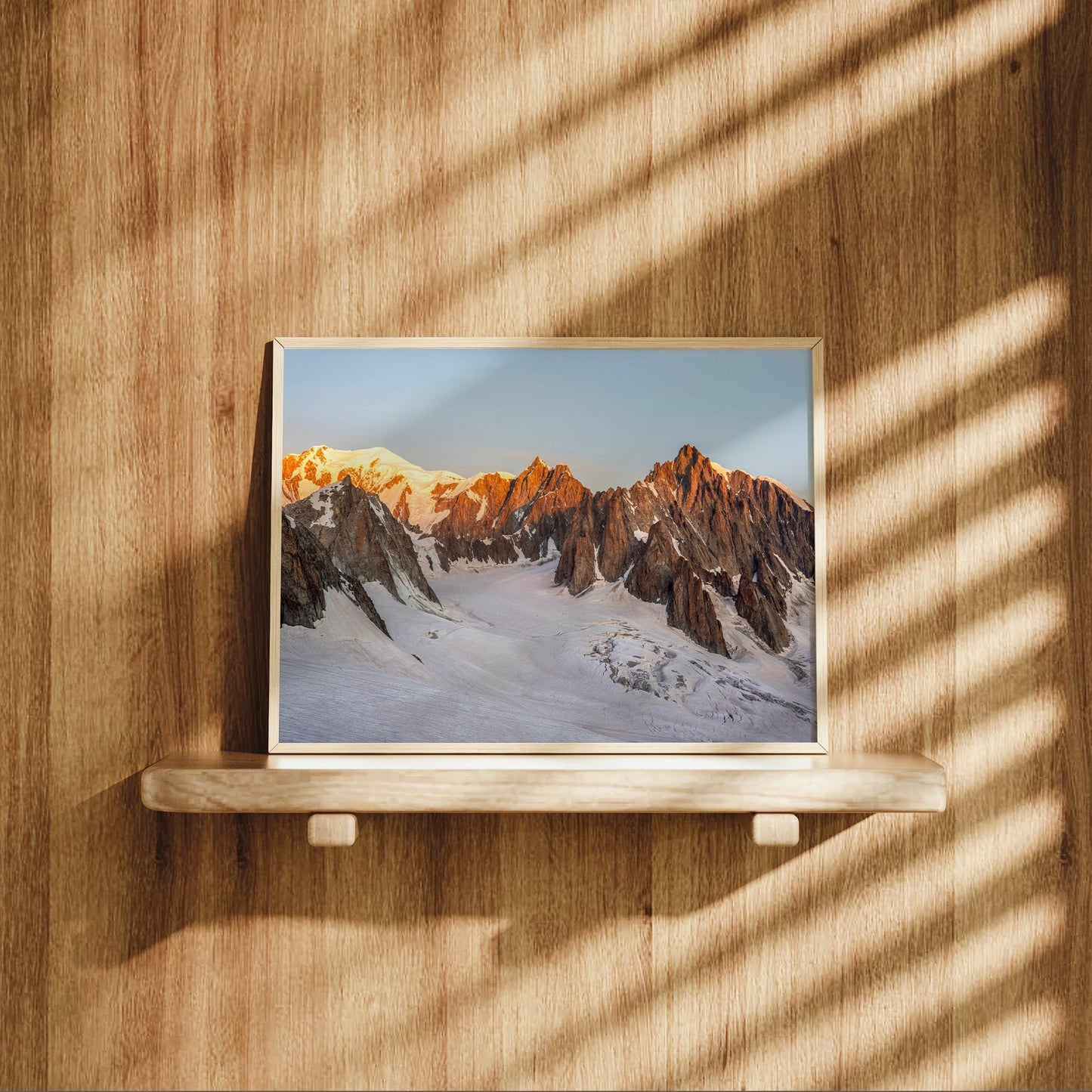 Mont Blanc, Mont Maudit & Mont Blanc du Tacul Sunrise Wall Art Print