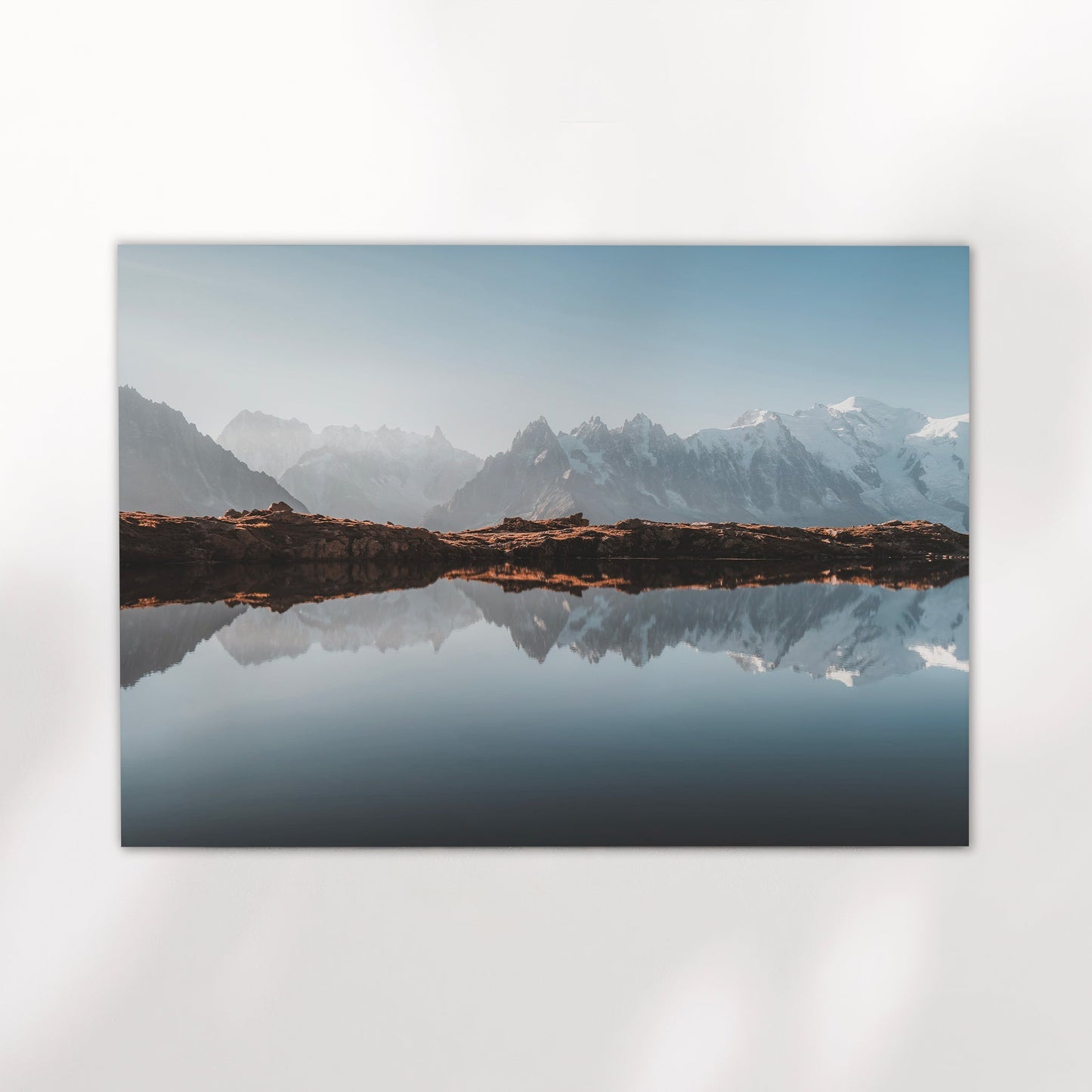 Mont Blanc Reflection at Lacs des Chéserys - Premium Wall Art Print