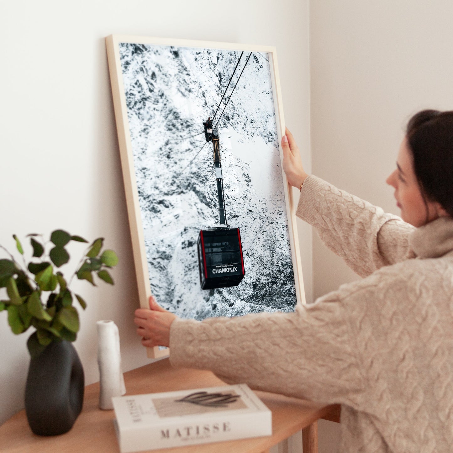 Aiguille du Midi Cable Car Print – Chamonix Alpine Adventure Wall Art