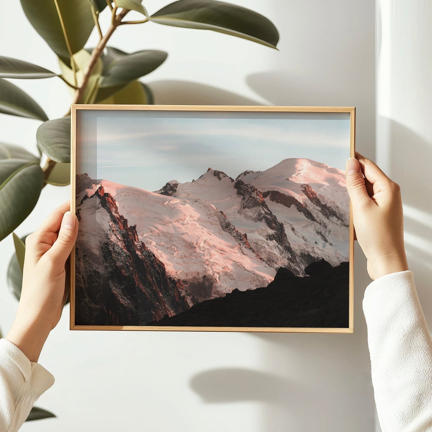 Mont Blanc Massif Sunset Wall Art - Chamonix Photography Print