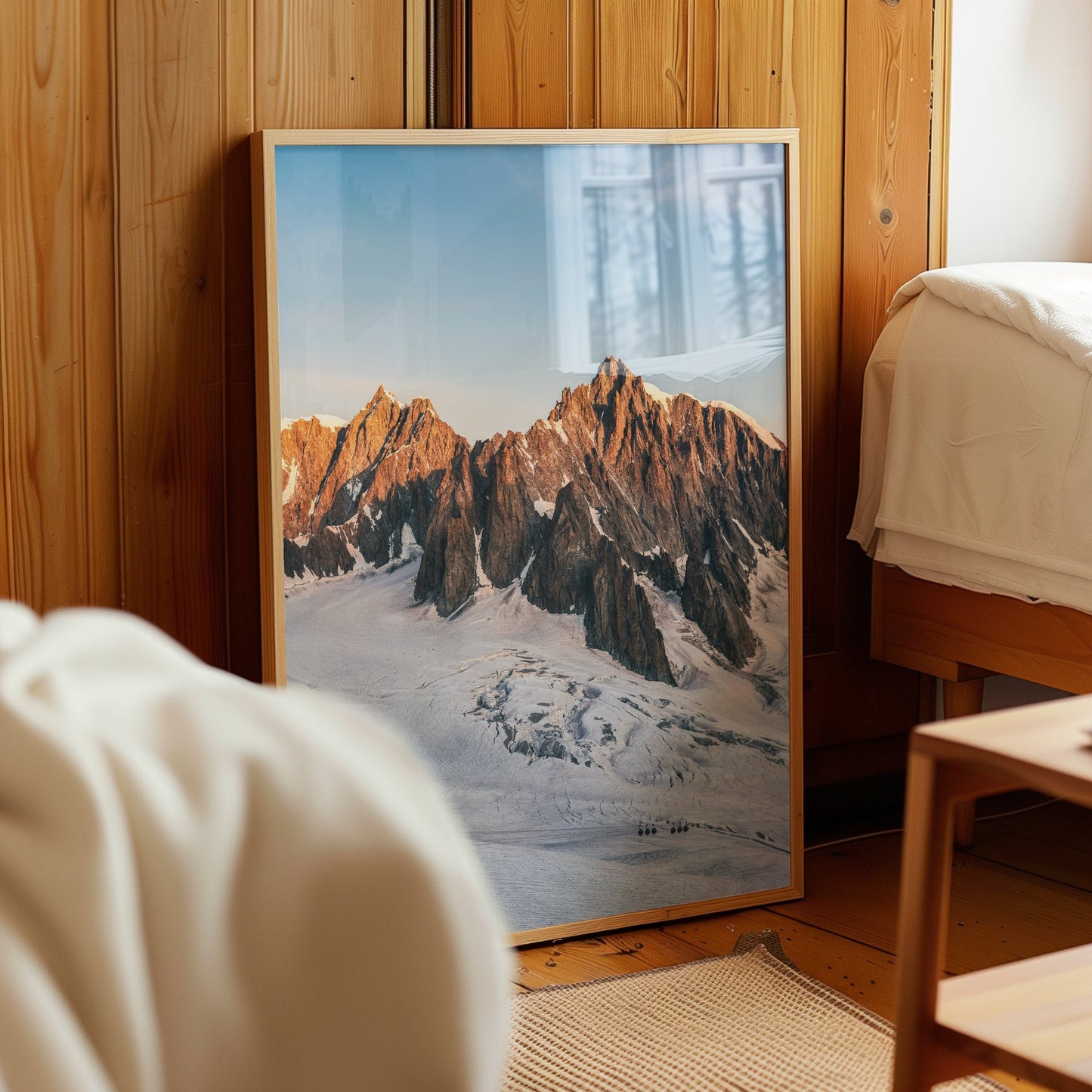 Mont Blanc du Tacul Wall Art Print – Chamonix Golden Hour Print
