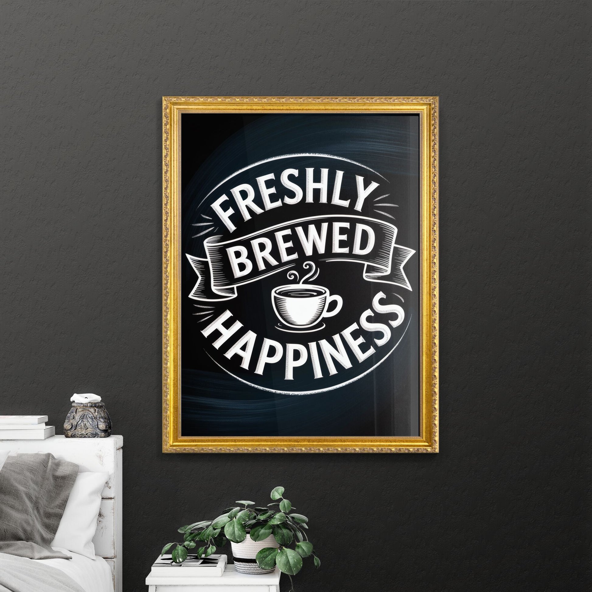 Freshly Brewed Happiness: A Whimsical Coffee Quote for Every Coffee Lover's Delight.