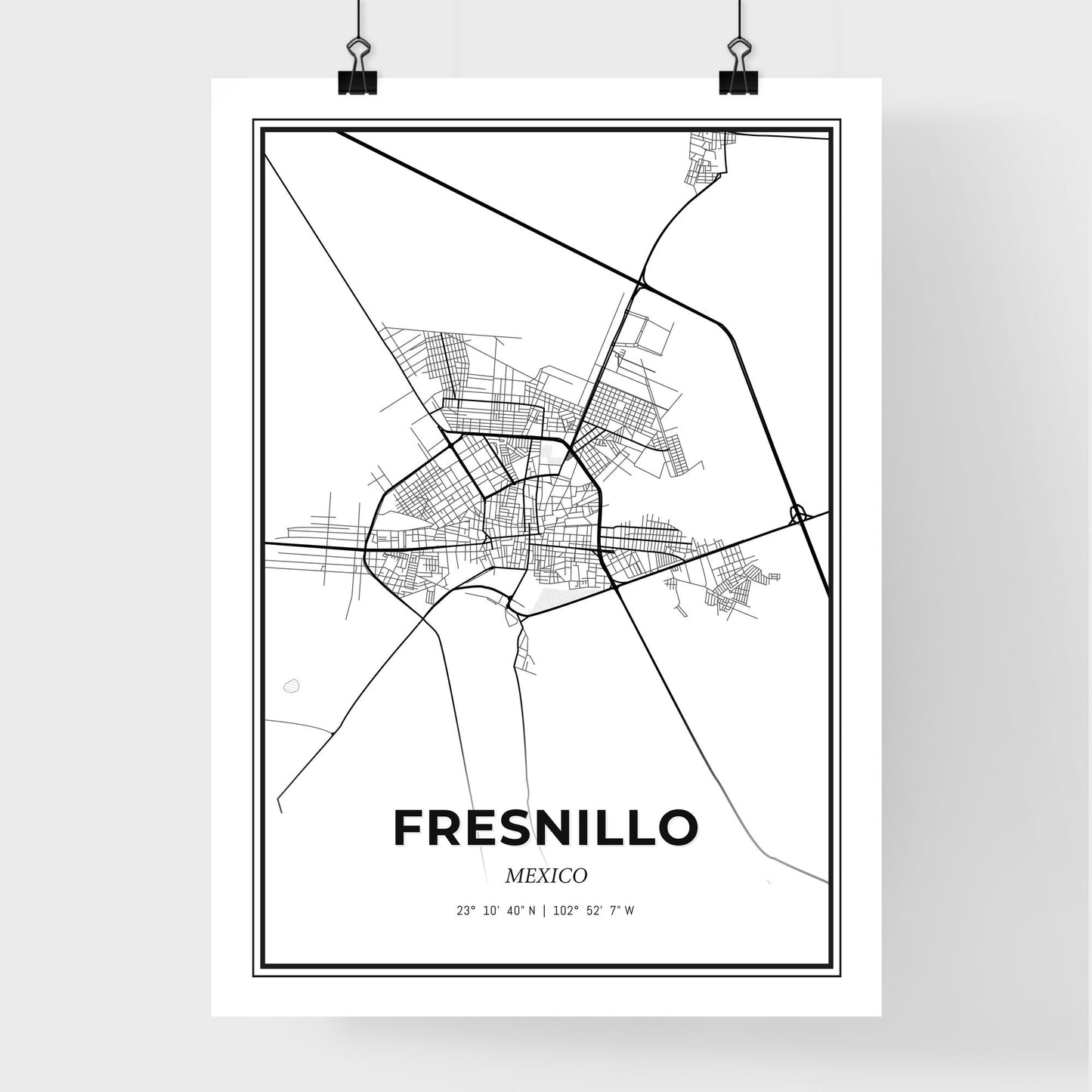 Fresnillo Mexico - Premium City Map Poster