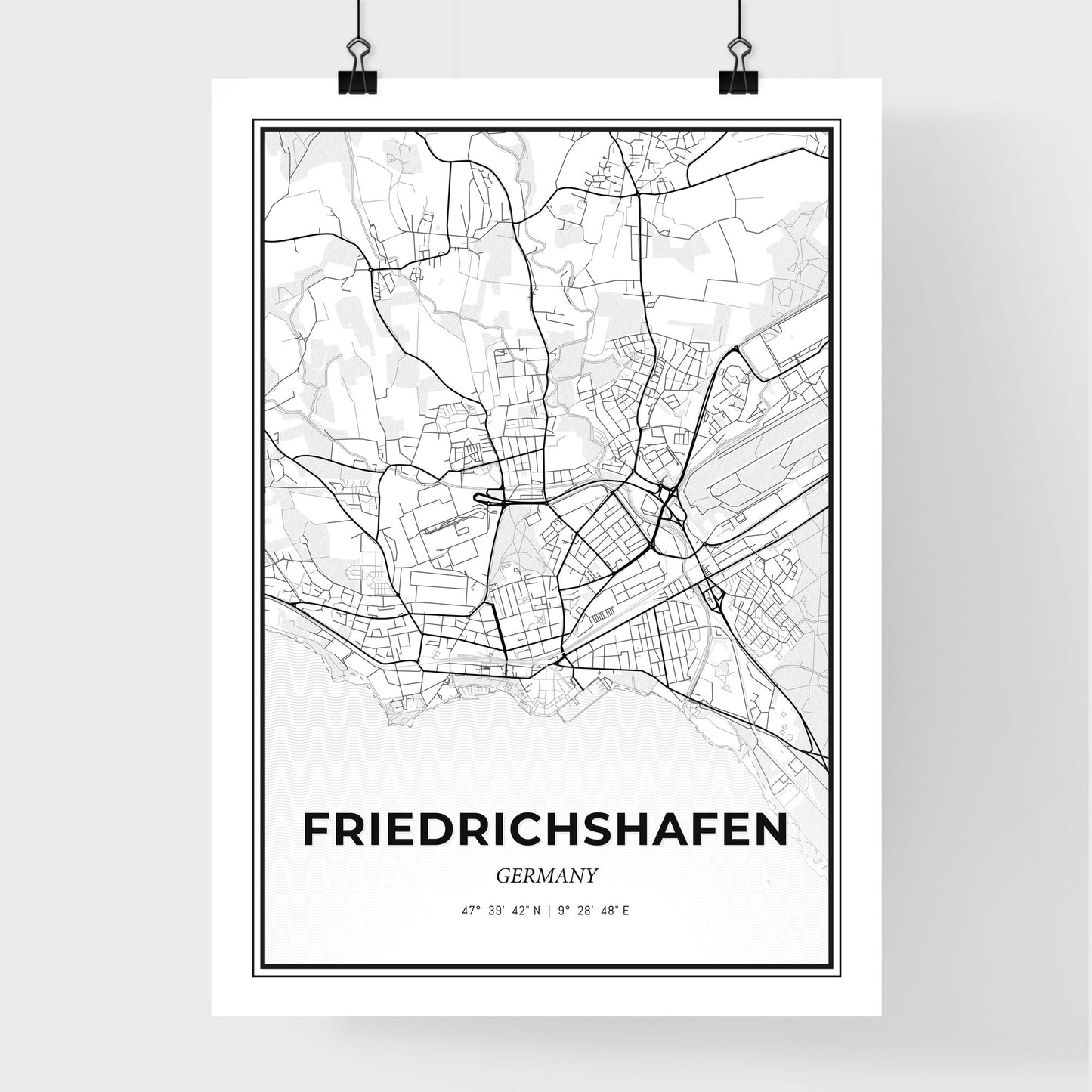 Friedrichshafen Germany - Premium City Map Poster