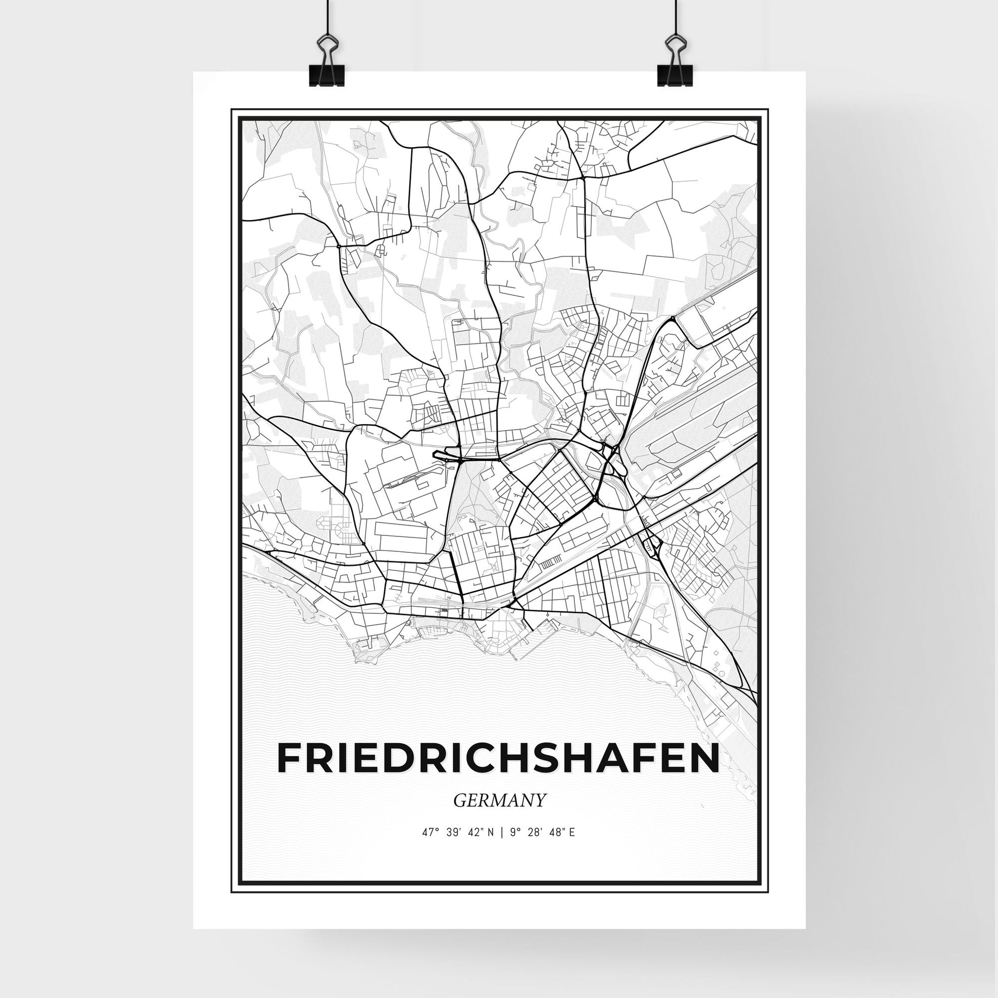 Friedrichshafen Germany - Premium City Map Poster