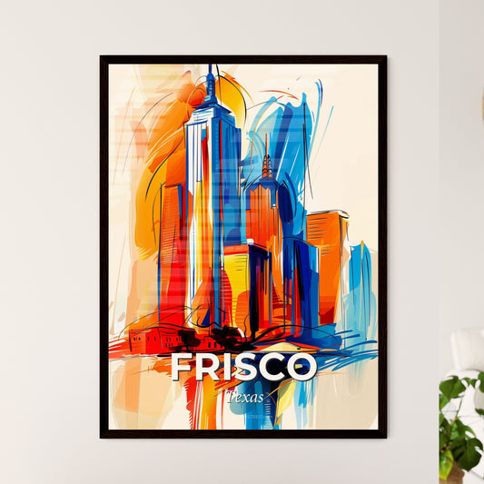 Vibrant Frisco, Texas - A Colorful Cityscape With A Reflection