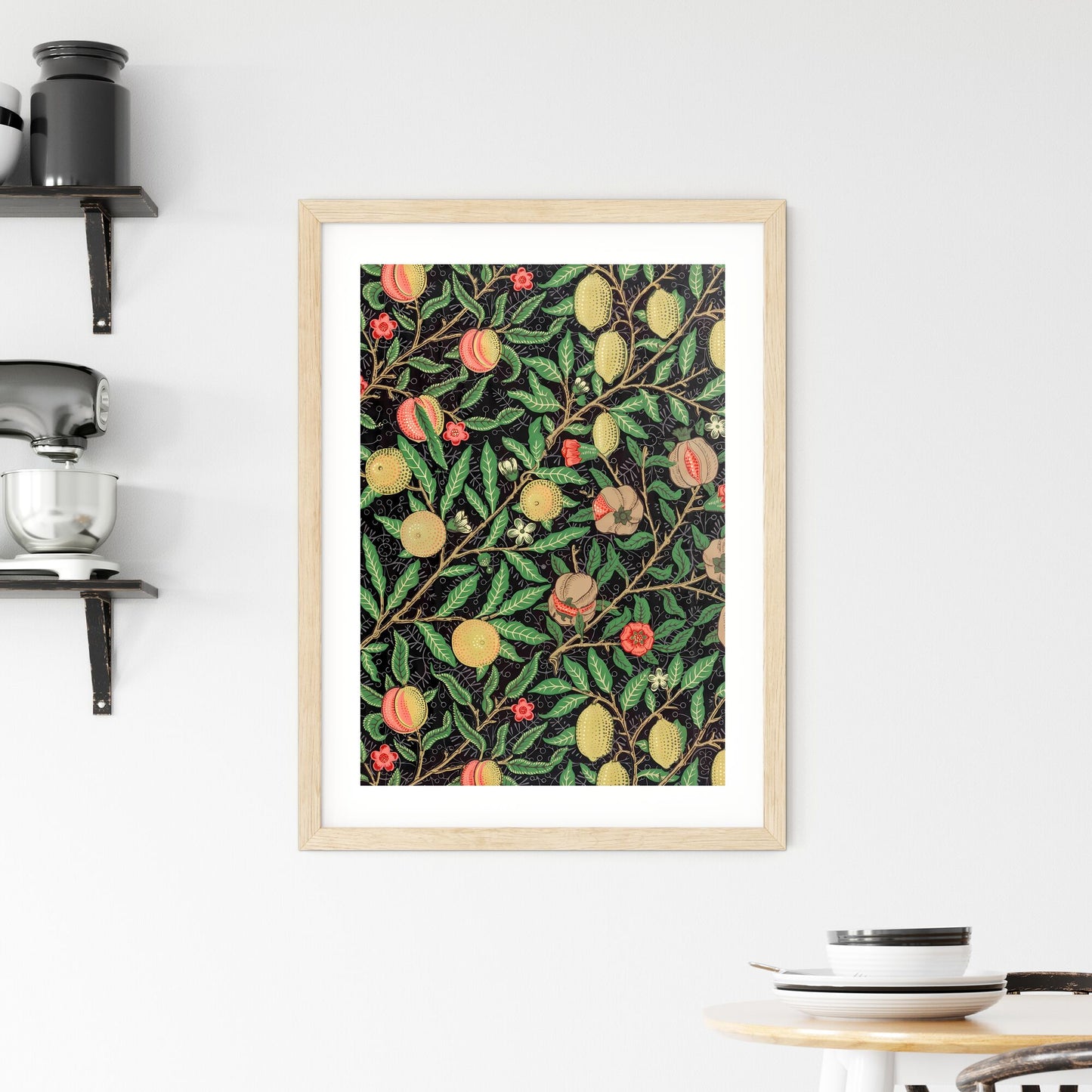 Framed Print of Fruit Pattern by William Morris
