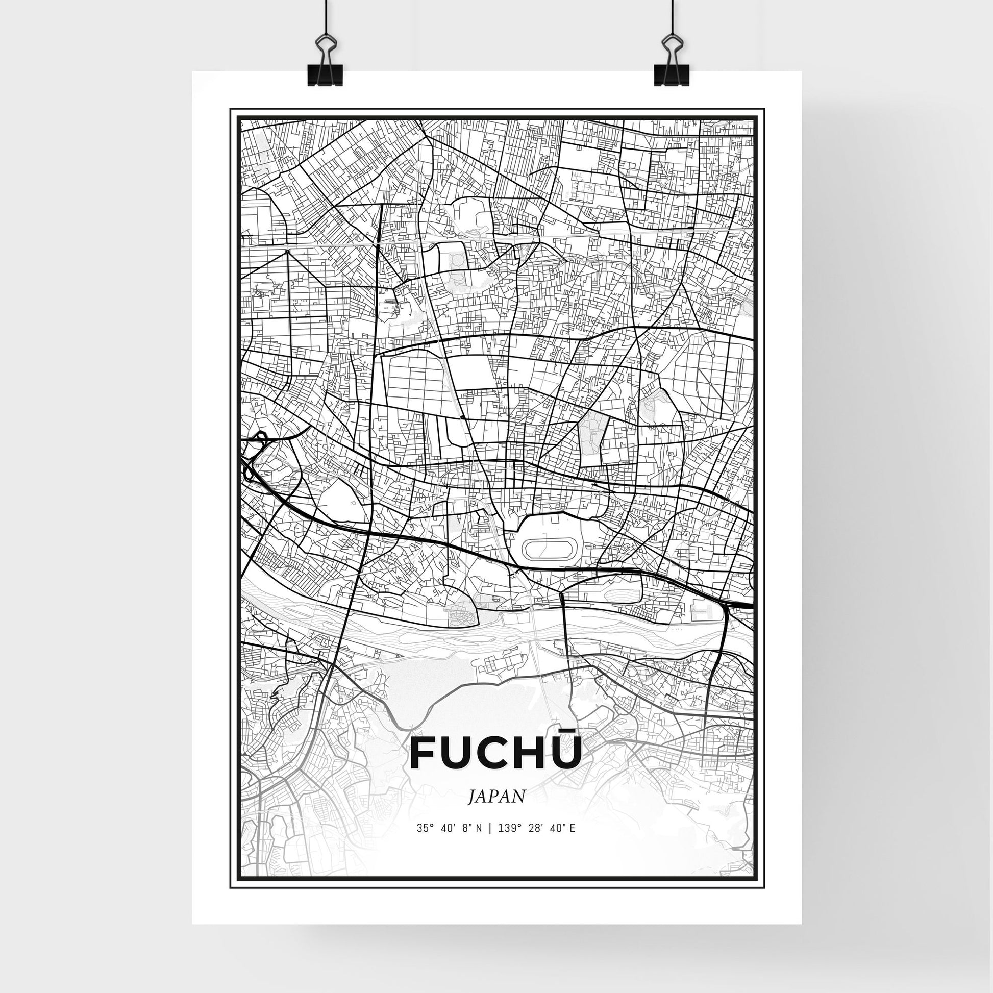 Fuchū Japan - Premium City Map Poster