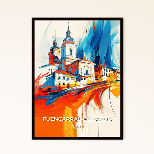 Vibrant Fuencarral-El Pardo, Spain - A Painting Of A Building