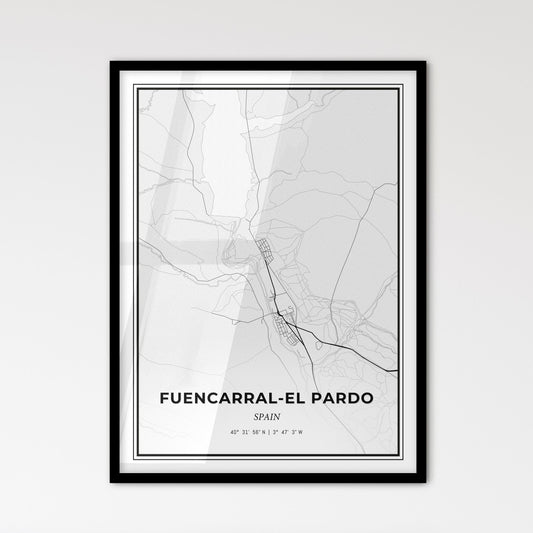 Fuencarral-El Pardo Spain - Scandinavian Style City Map for Modern Home Decor