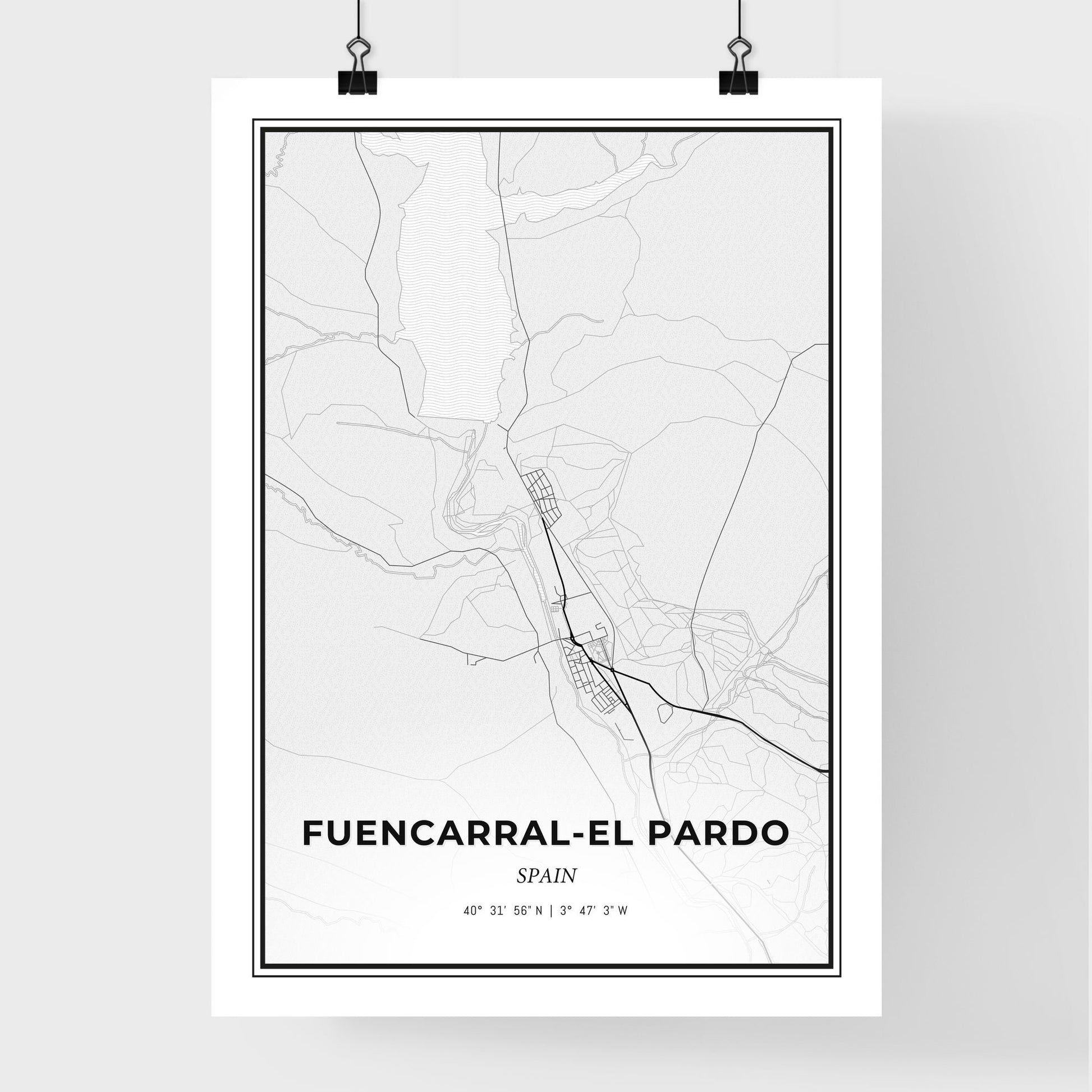 Fuencarral-El Pardo Spain - Premium City Map Poster