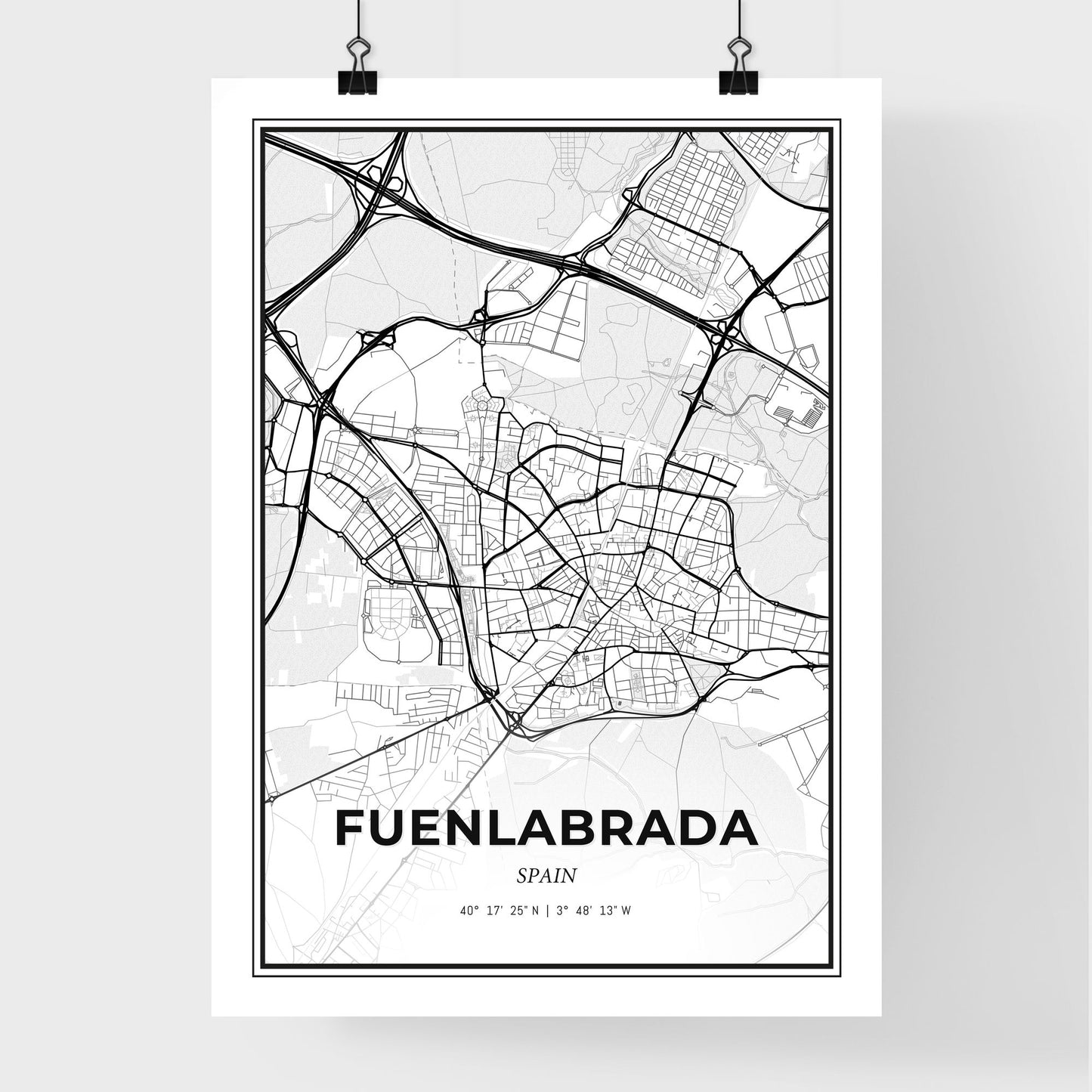 Fuenlabrada Spain - Premium City Map Poster