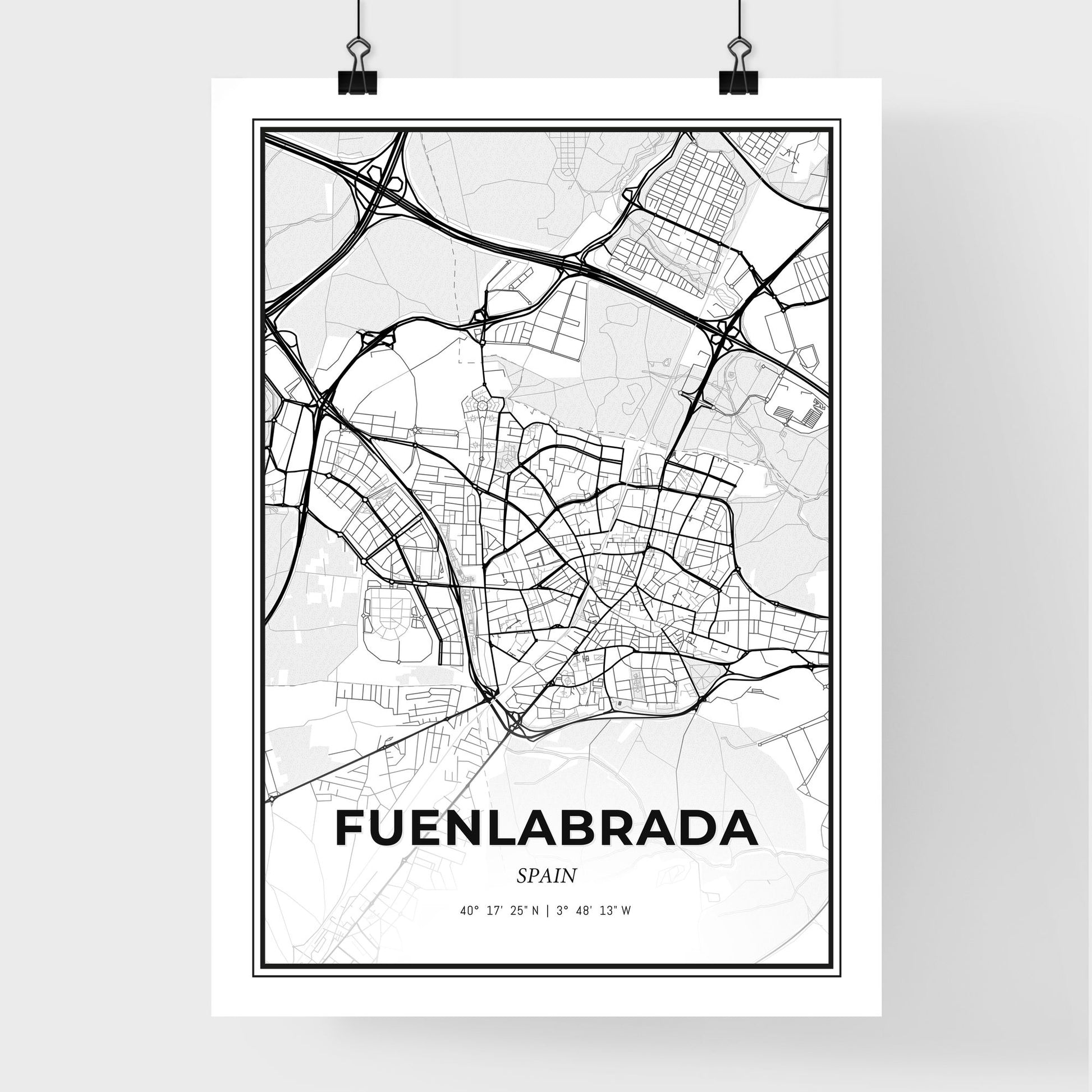 Fuenlabrada Spain - Premium City Map Poster