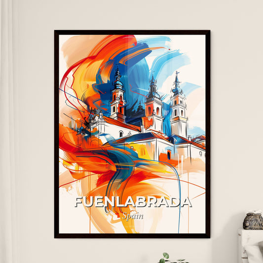 Vibrant Fuenlabrada, Spain - A Painting Of A Building With Towers