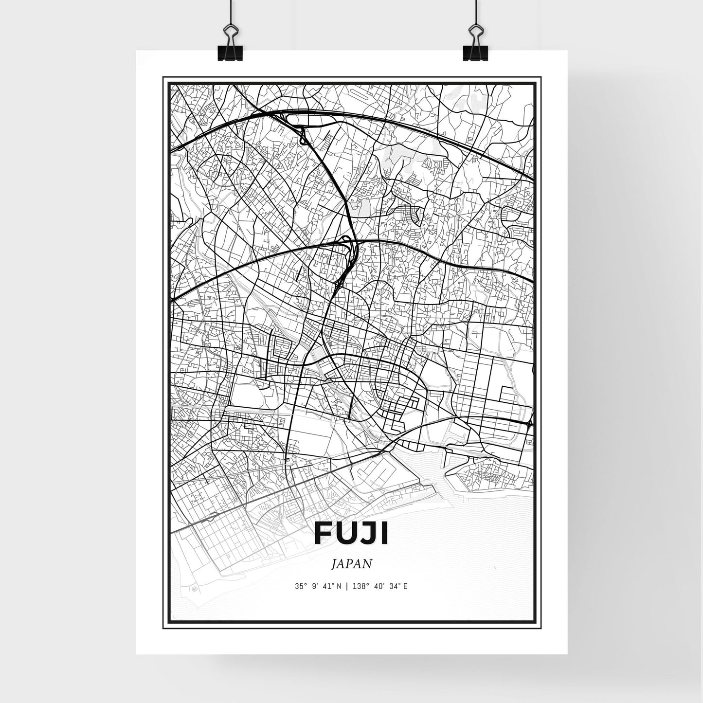 Fuji Japan - Premium City Map Poster