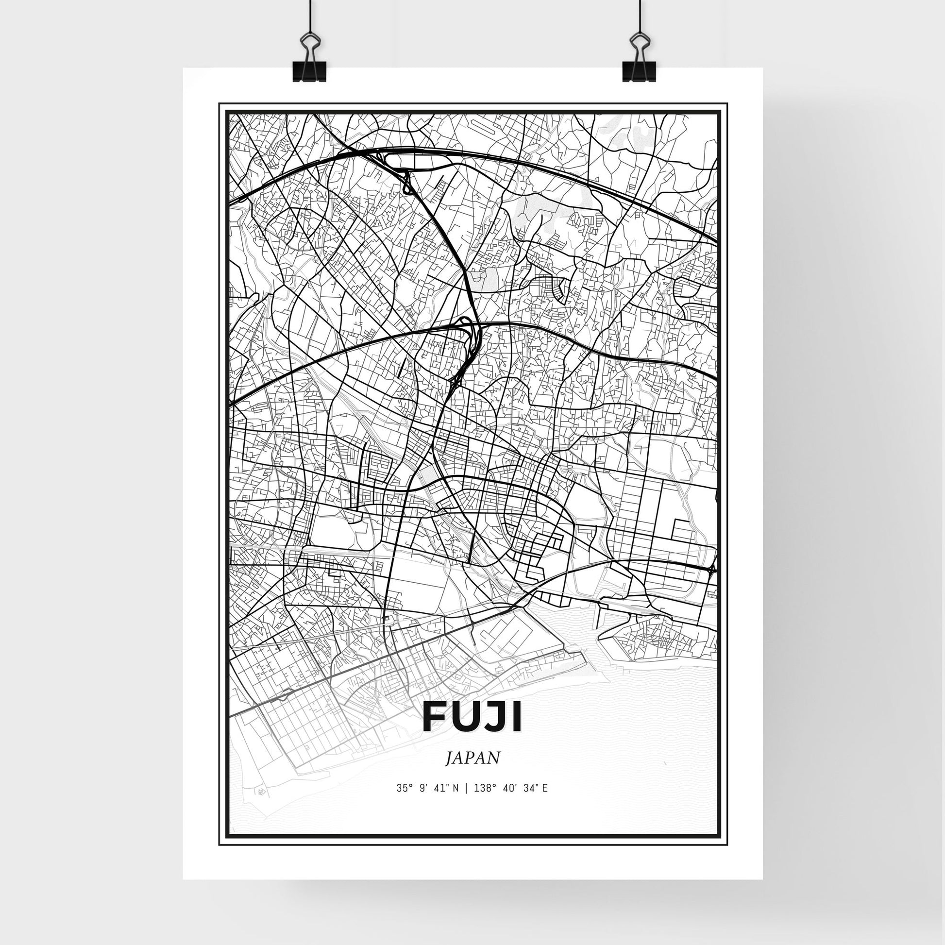 Fuji Japan - Premium City Map Poster