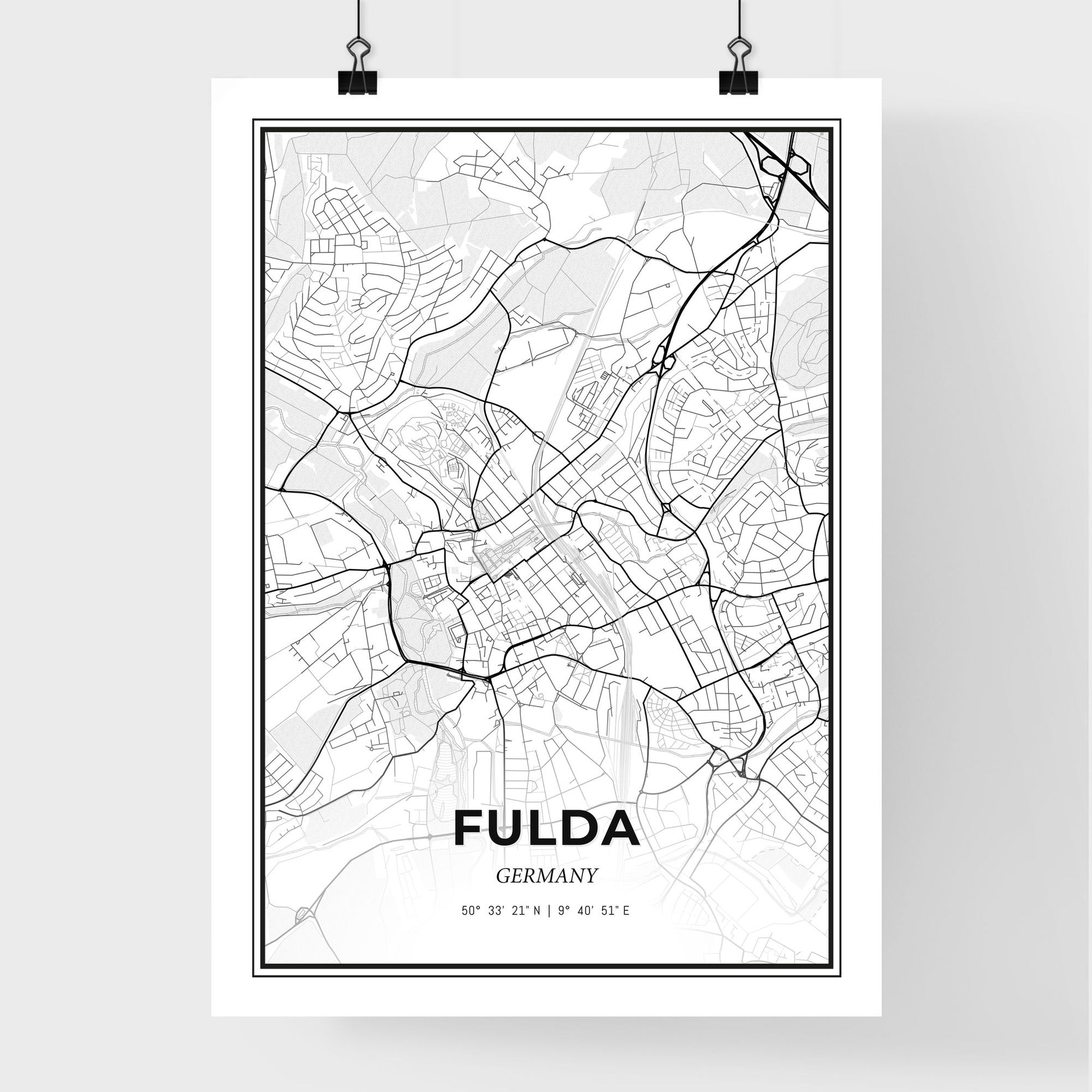 Fulda Germany - Premium City Map Poster