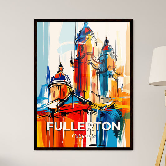 Vibrant Fullerton, California - A Colorful Drawing Of A Building