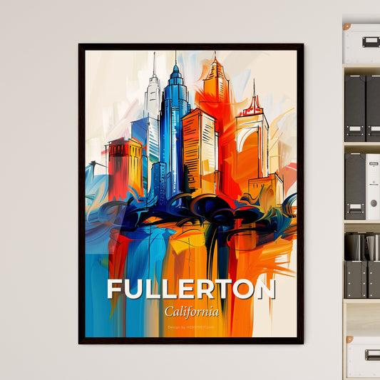 Vibrant Fullerton, California - A Colorful Cityscape With Many Buildings