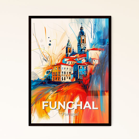 Vibrant Funchal, Portugal - A Colorful Painting Of A City