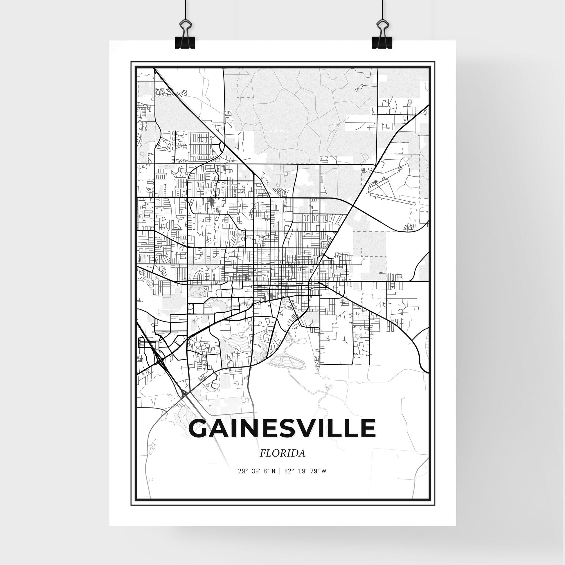 Gainesville Florida - Premium City Map Poster