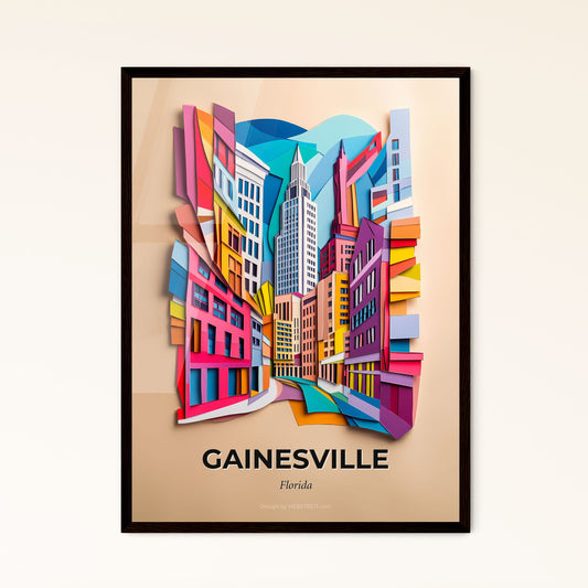 Vivid Gainesville, Florida - a colorful cityscape with a building in the middle