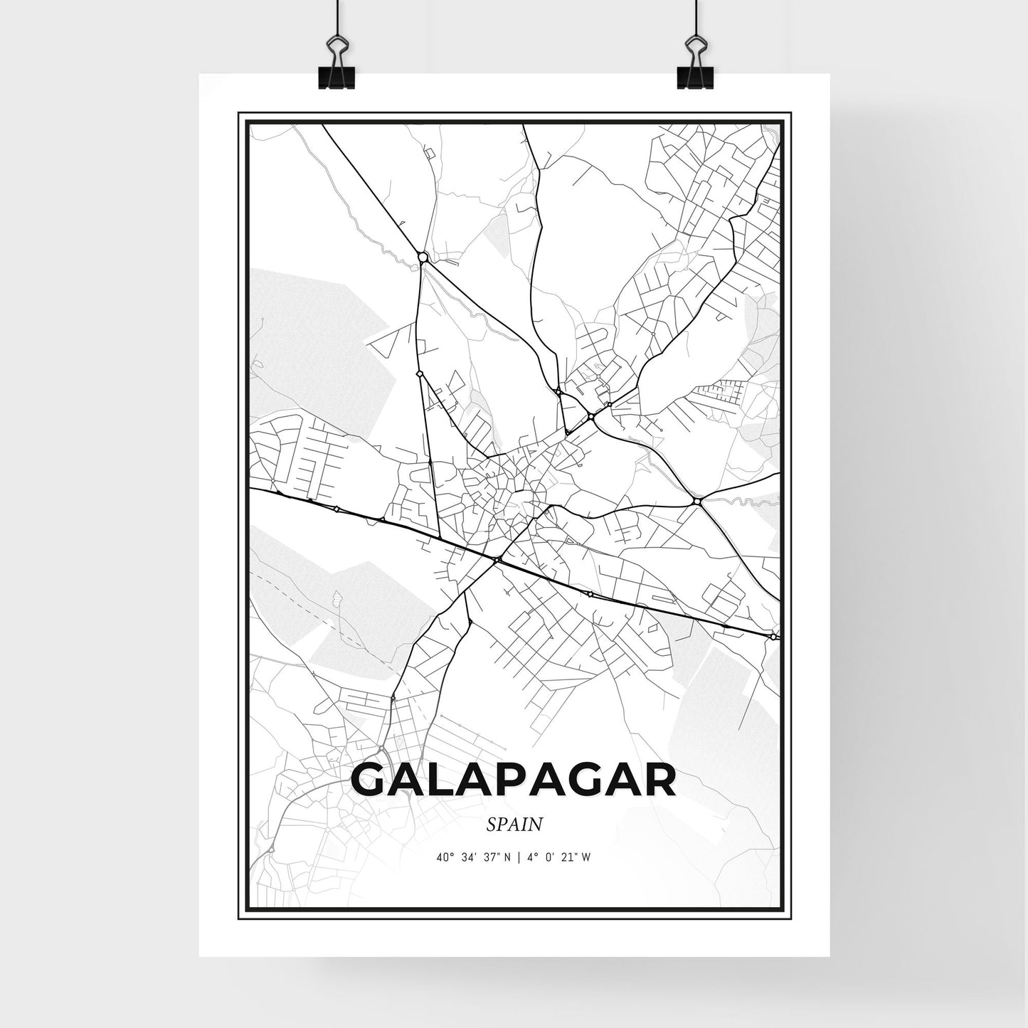 Galapagar Spain - Premium City Map Poster