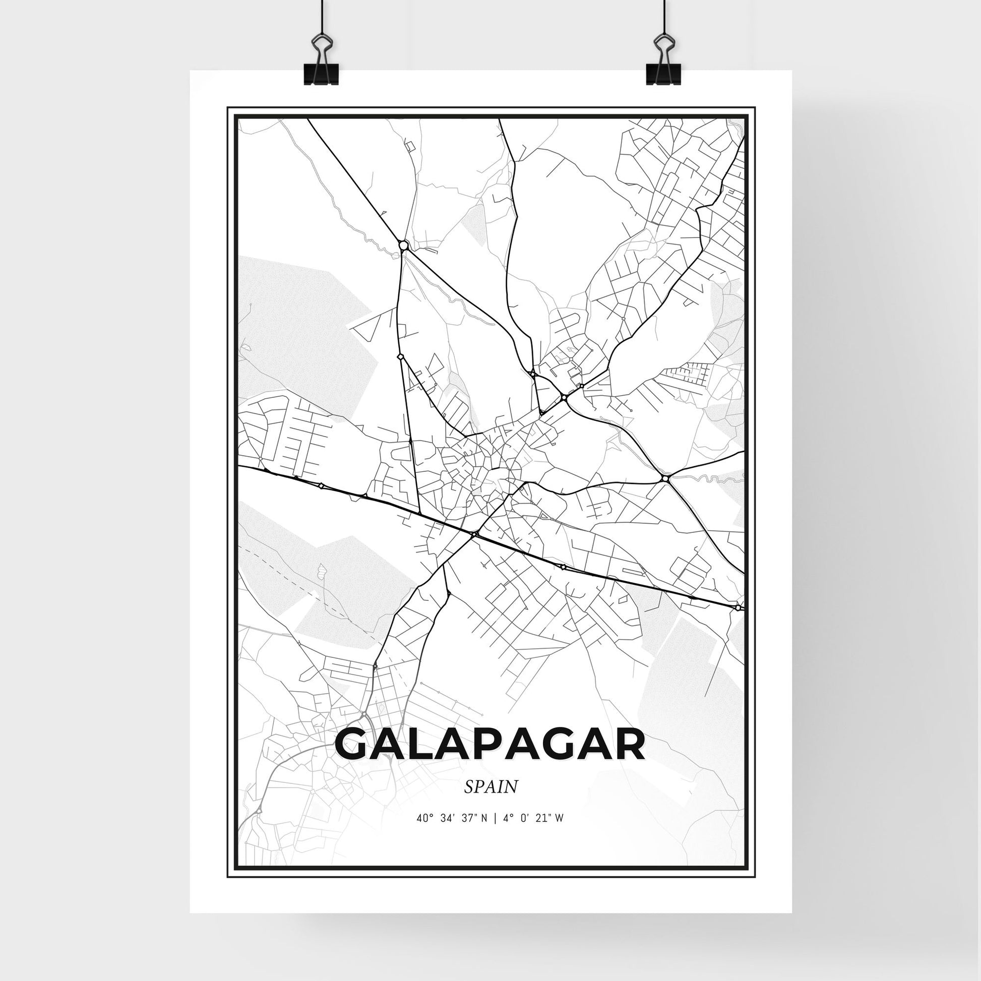 Galapagar Spain - Premium City Map Poster