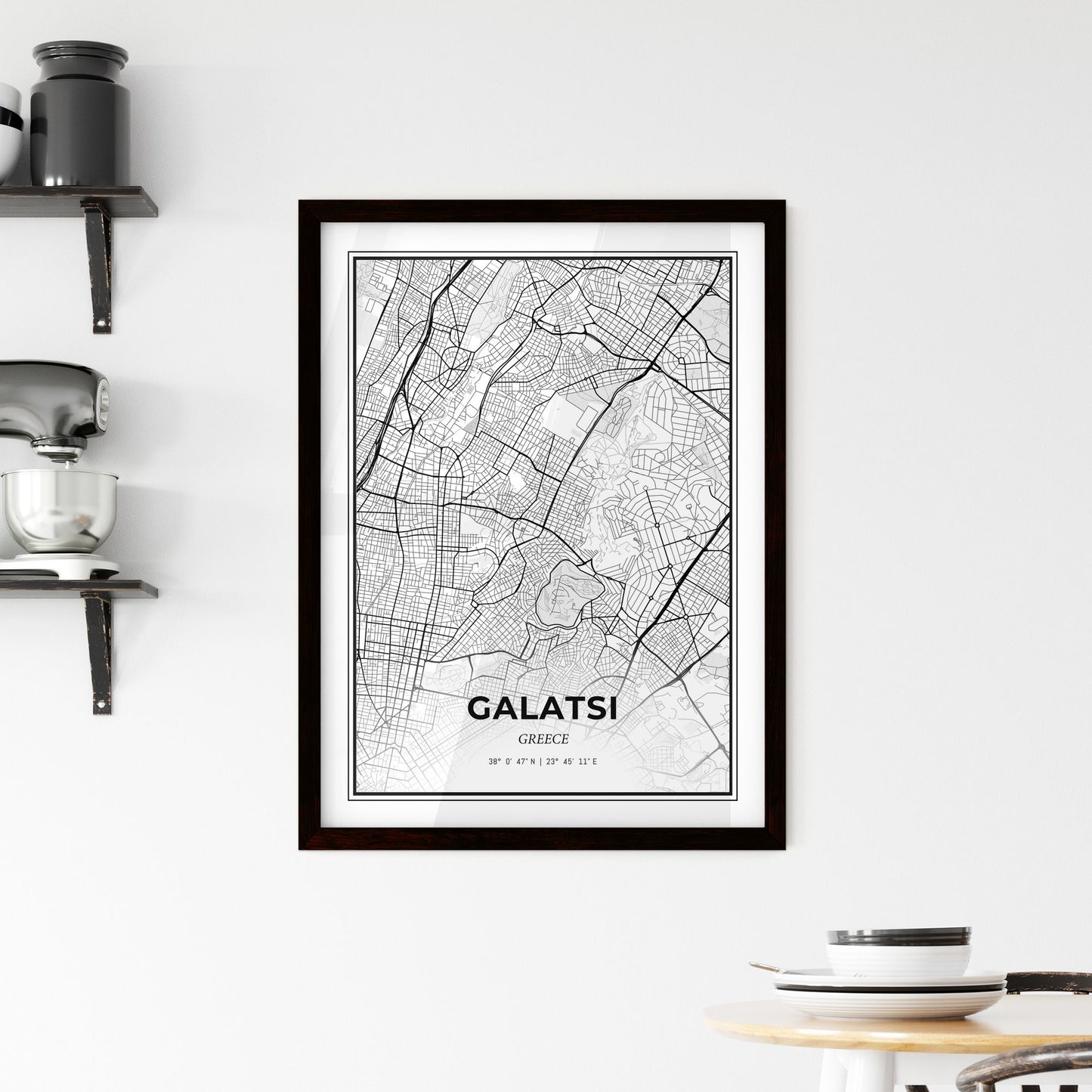 Galatsi Greece - Minimal City Map