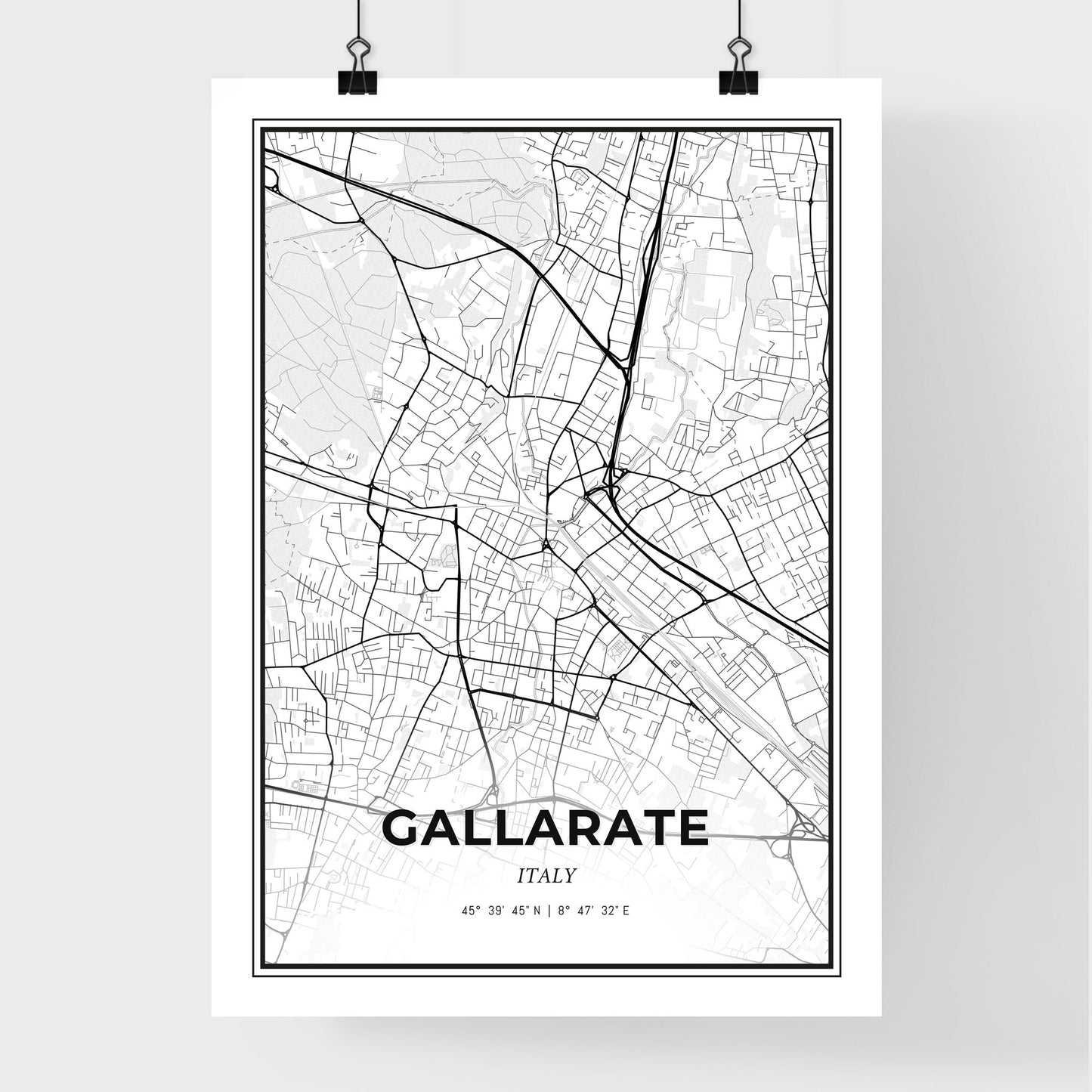 Gallarate Italy - Premium City Map Poster