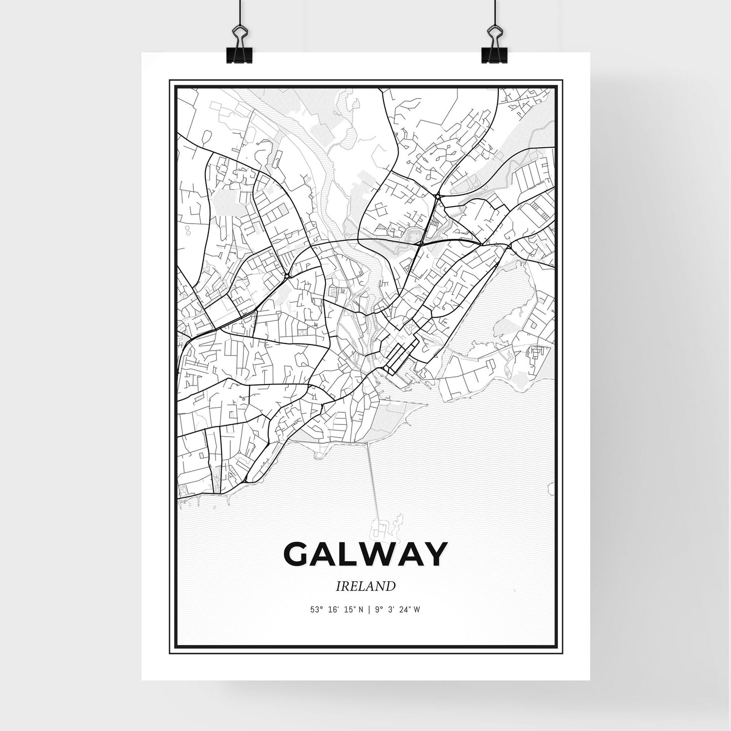 Galway Ireland - Premium City Map Poster