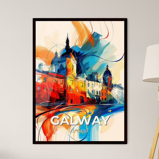 Vibrant Galway, Ireland - A Colorful Painting Of A Building