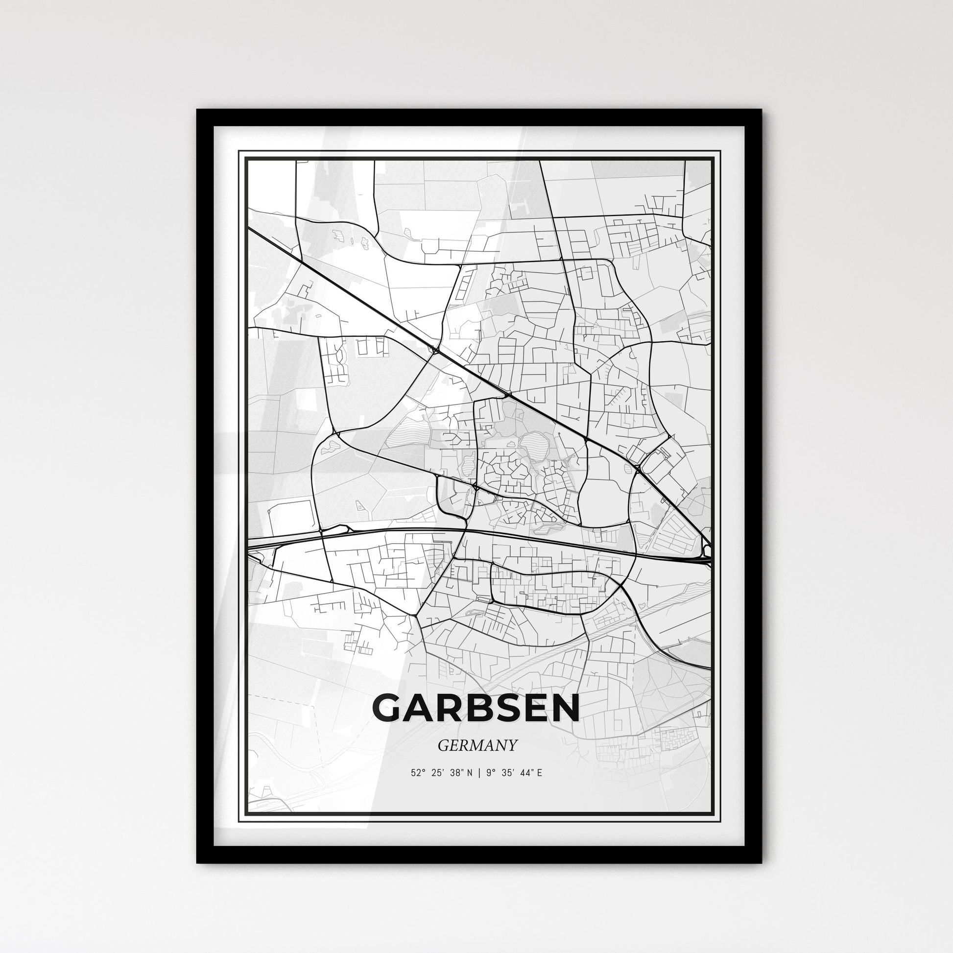 Garbsen Germany - Scandinavian Style City Map for Modern Home Decor