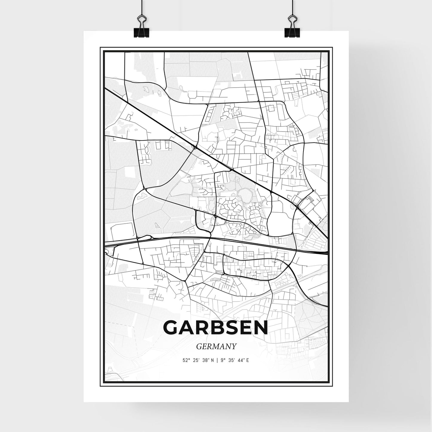 Garbsen Germany - Premium City Map Poster