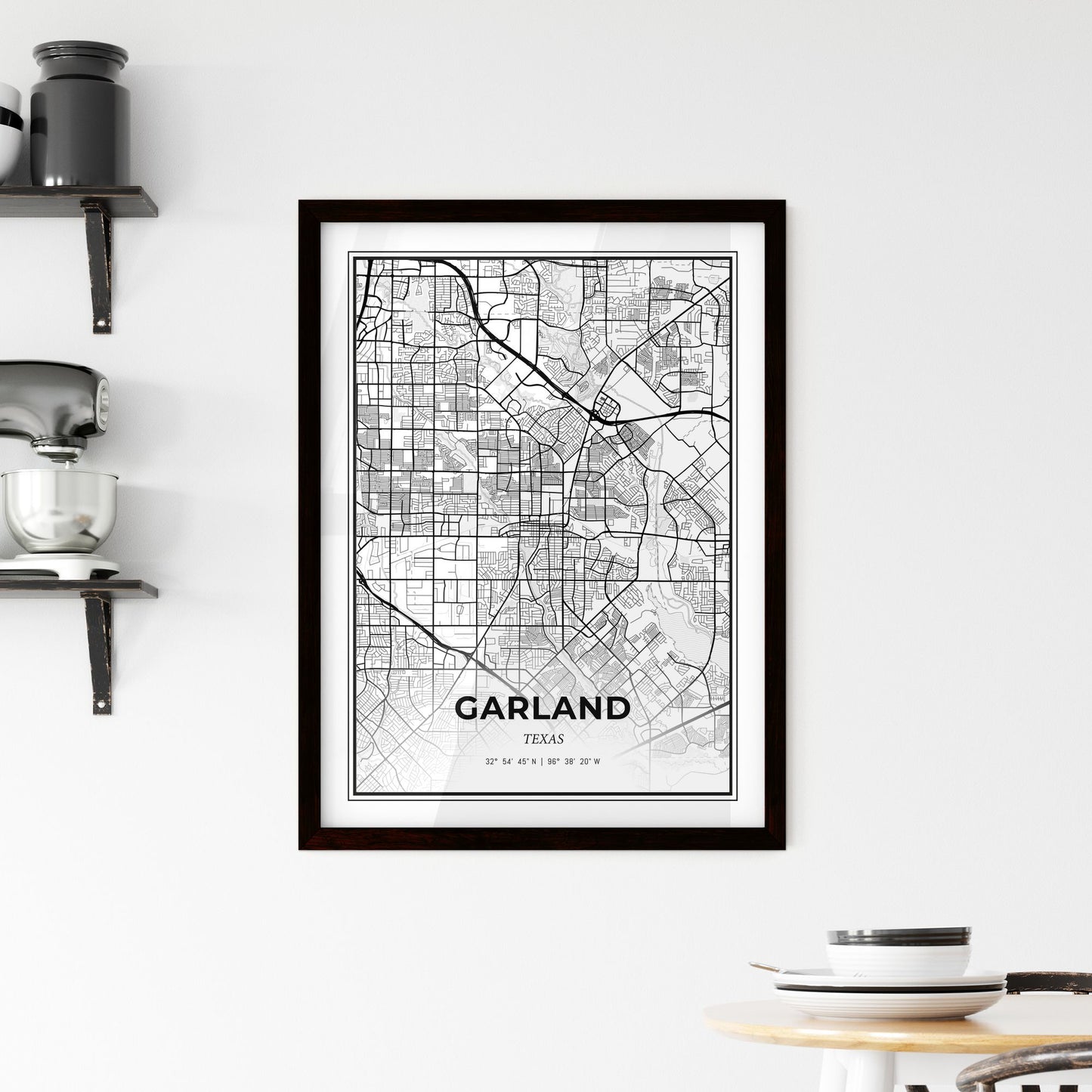 Garland Texas - Minimal City Map