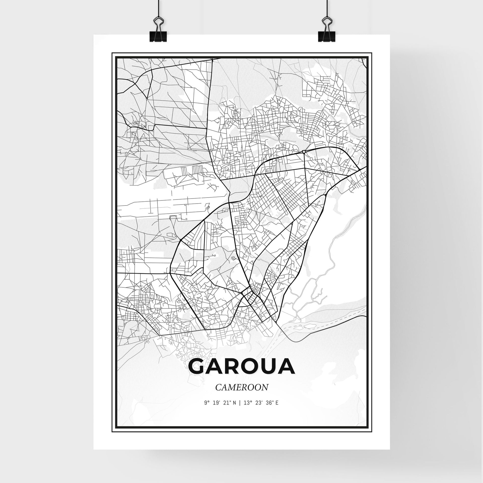 Garoua Cameroon - Premium City Map Poster