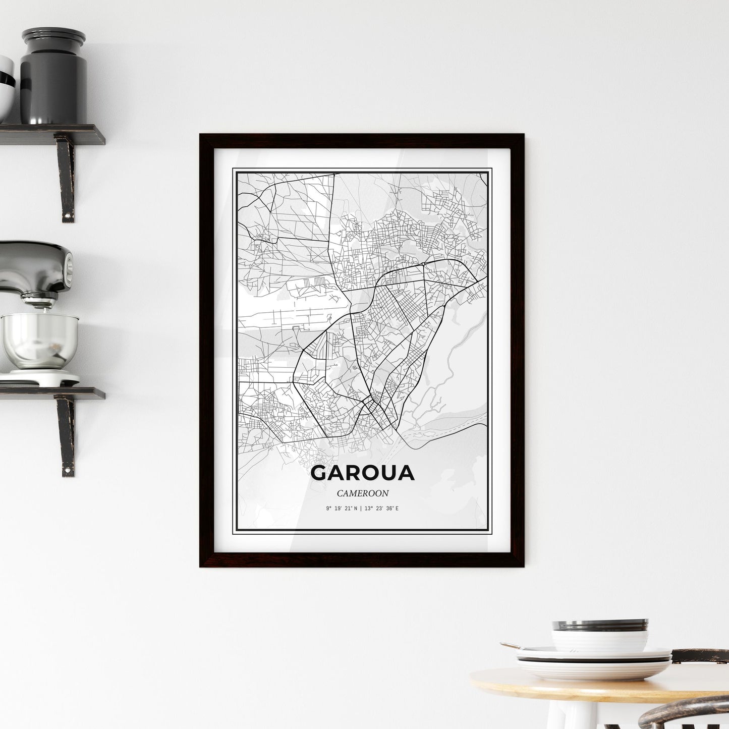 Garoua Cameroon - Minimal City Map