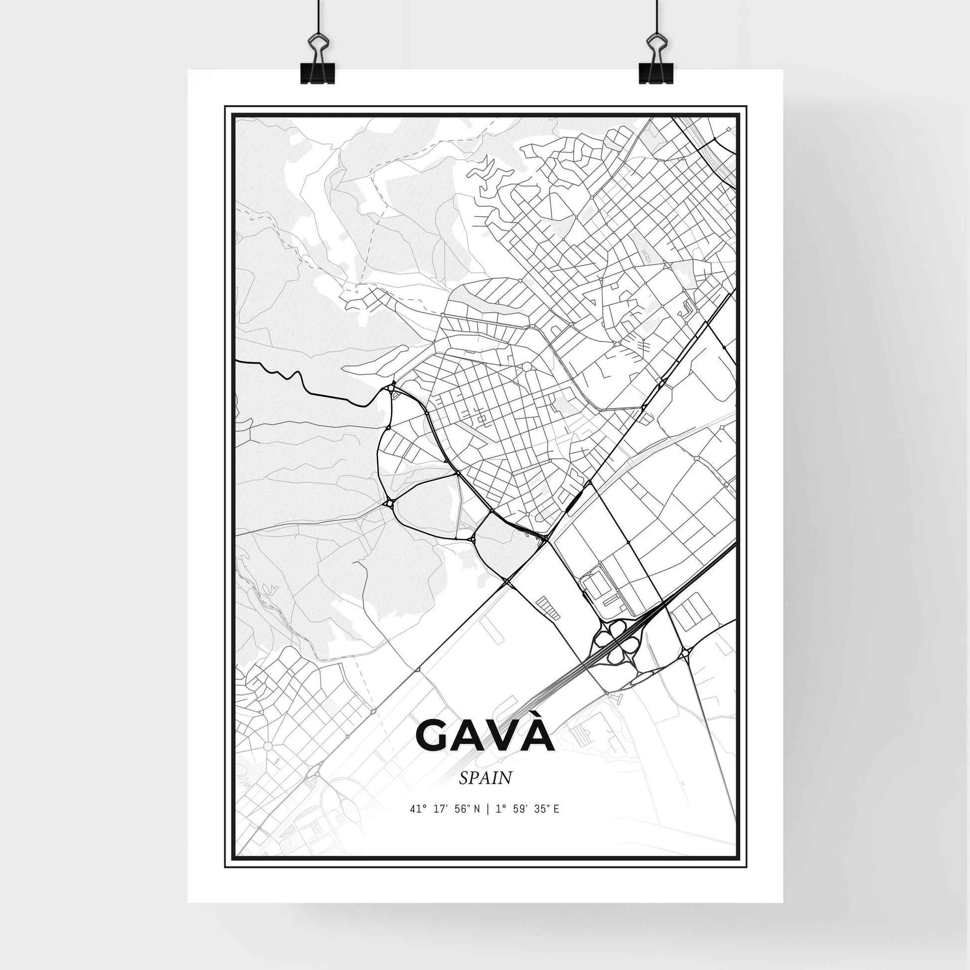 Gavà Spain - Premium City Map Poster