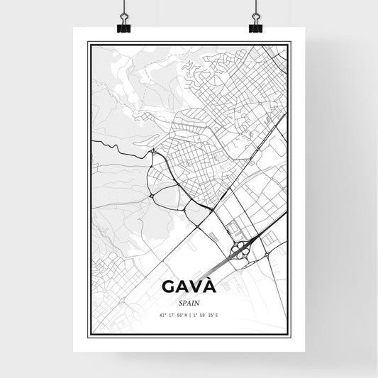 Gavà Spain - Premium City Map Poster