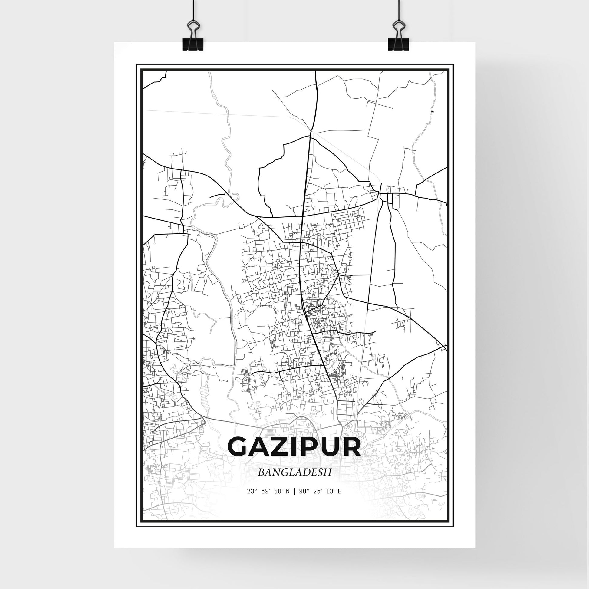 Gazipur Bangladesh - Premium City Map Poster