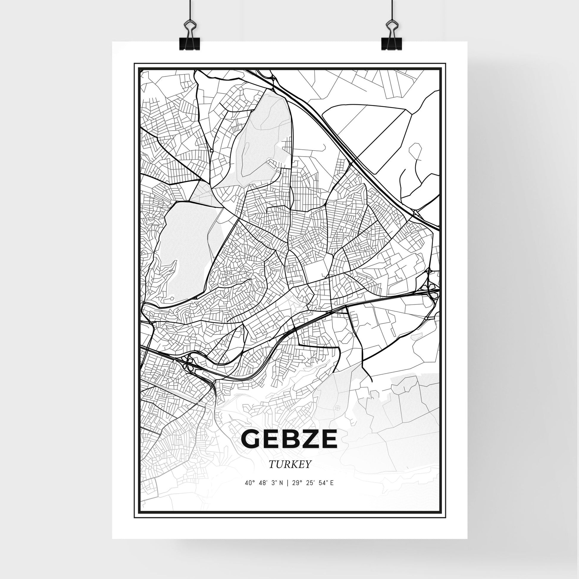 Gebze Turkey - Premium City Map Poster