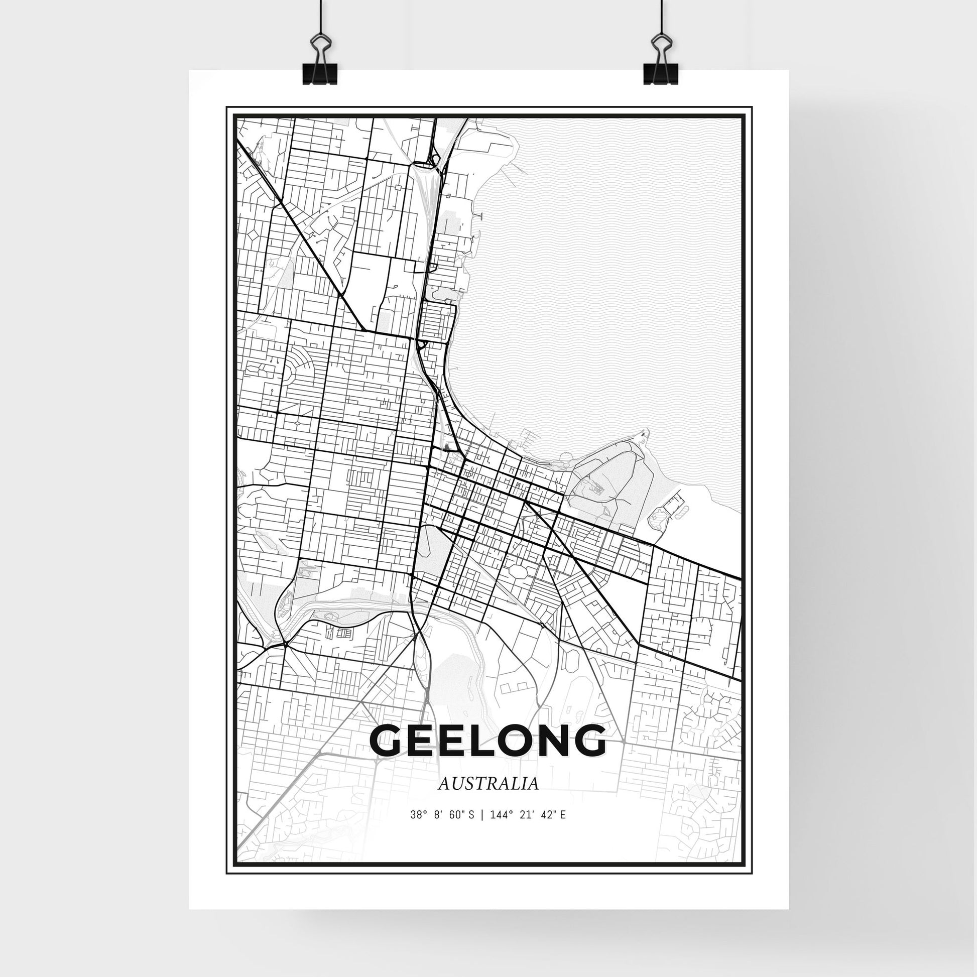 Geelong Australia - Premium City Map Poster