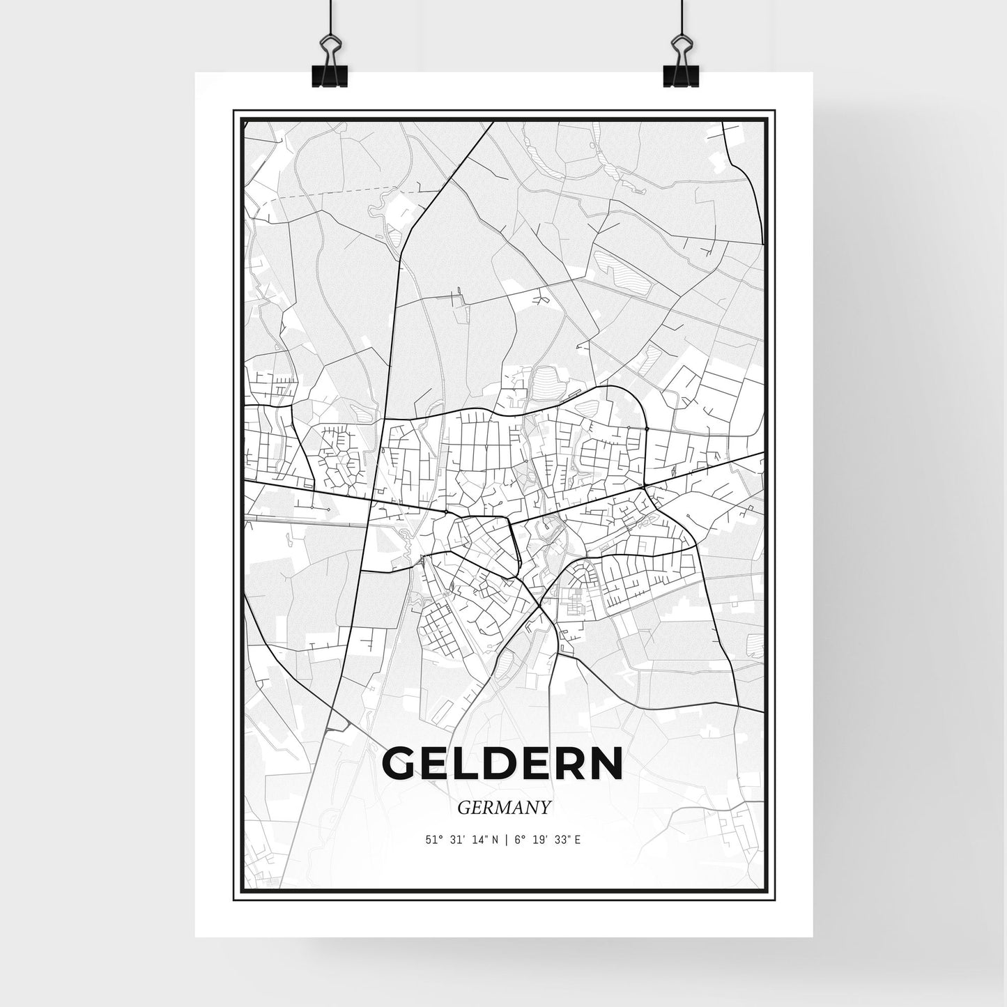 Geldern Germany - Premium City Map Poster