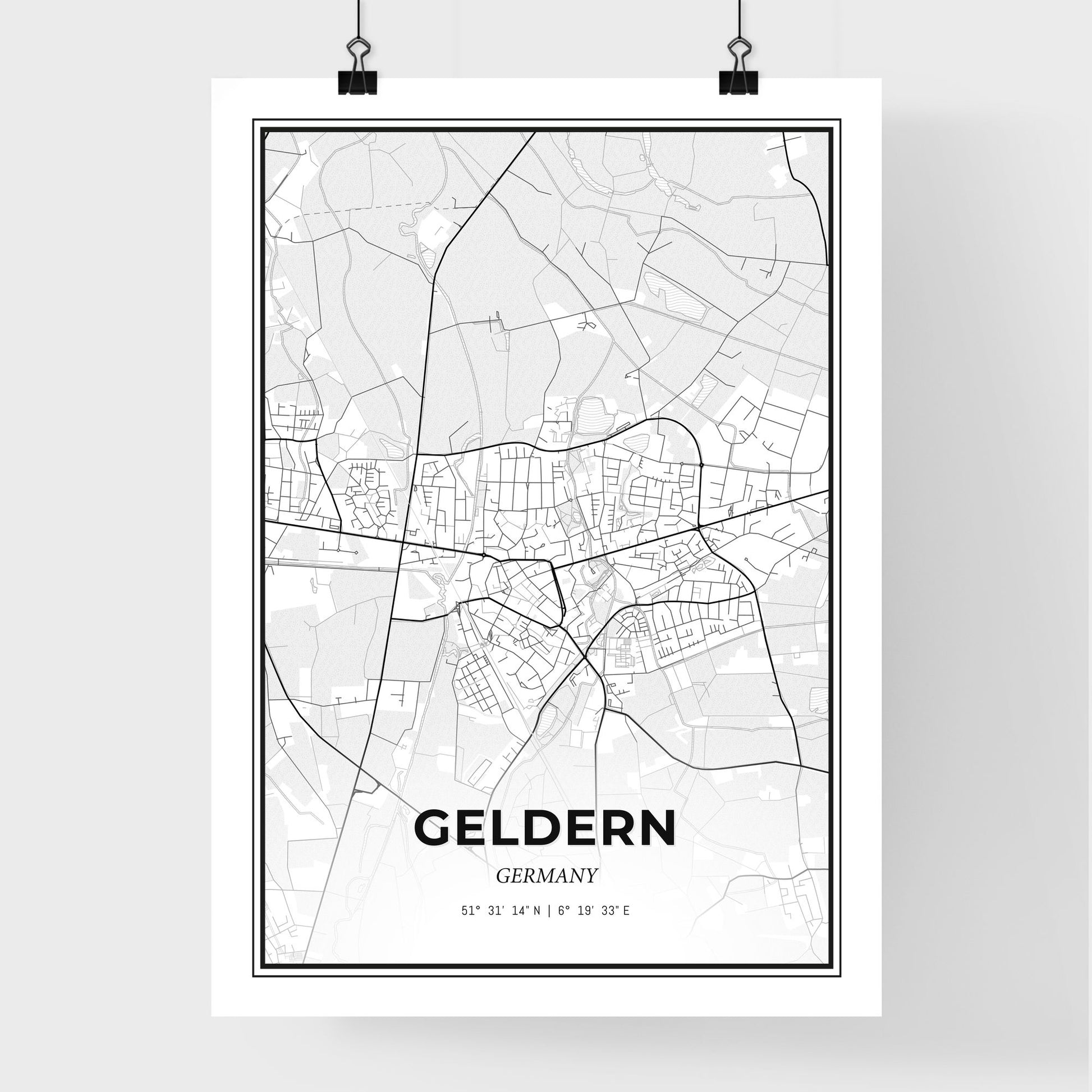 Geldern Germany - Premium City Map Poster