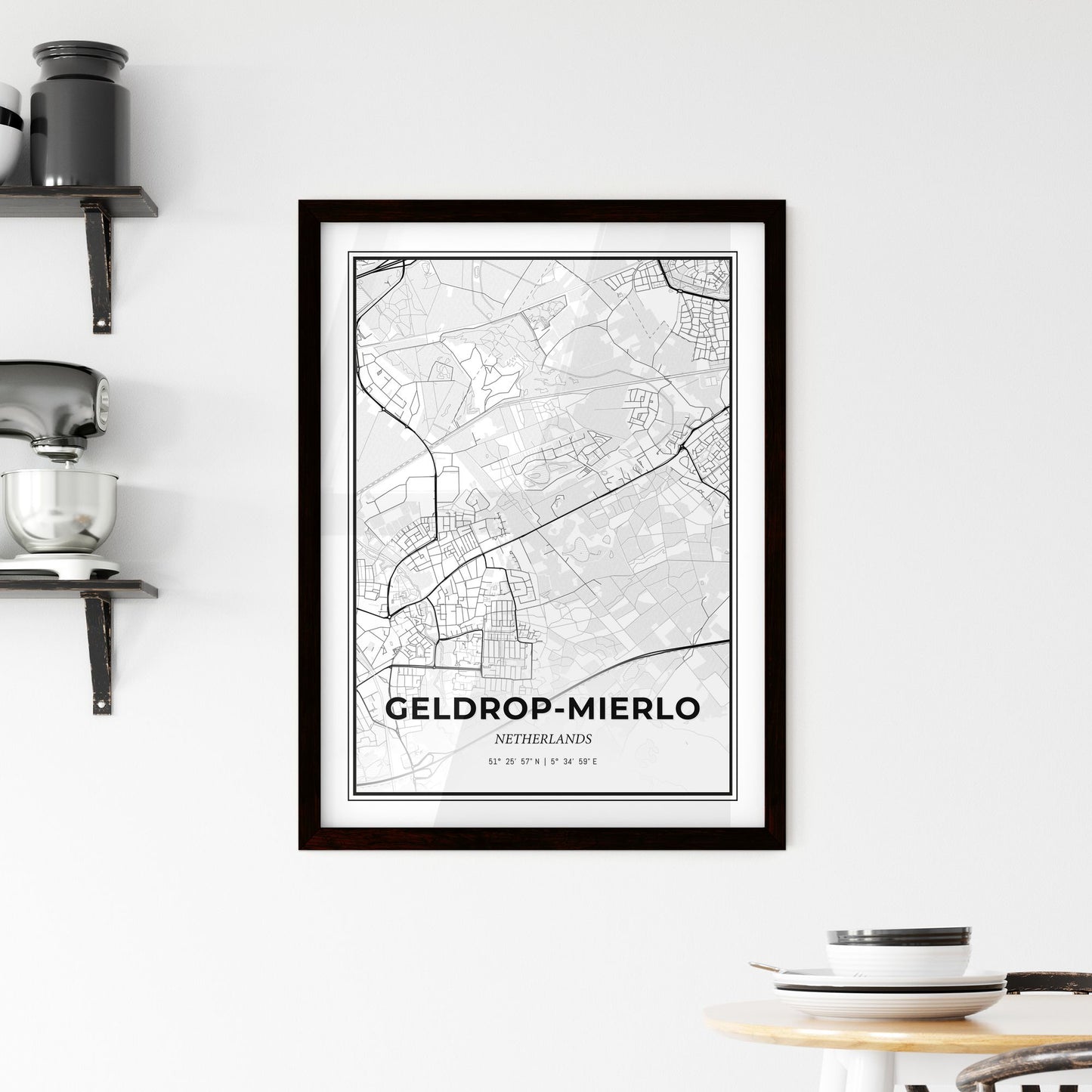  Geldrop-Mierlo Netherlands - Minimal City Map