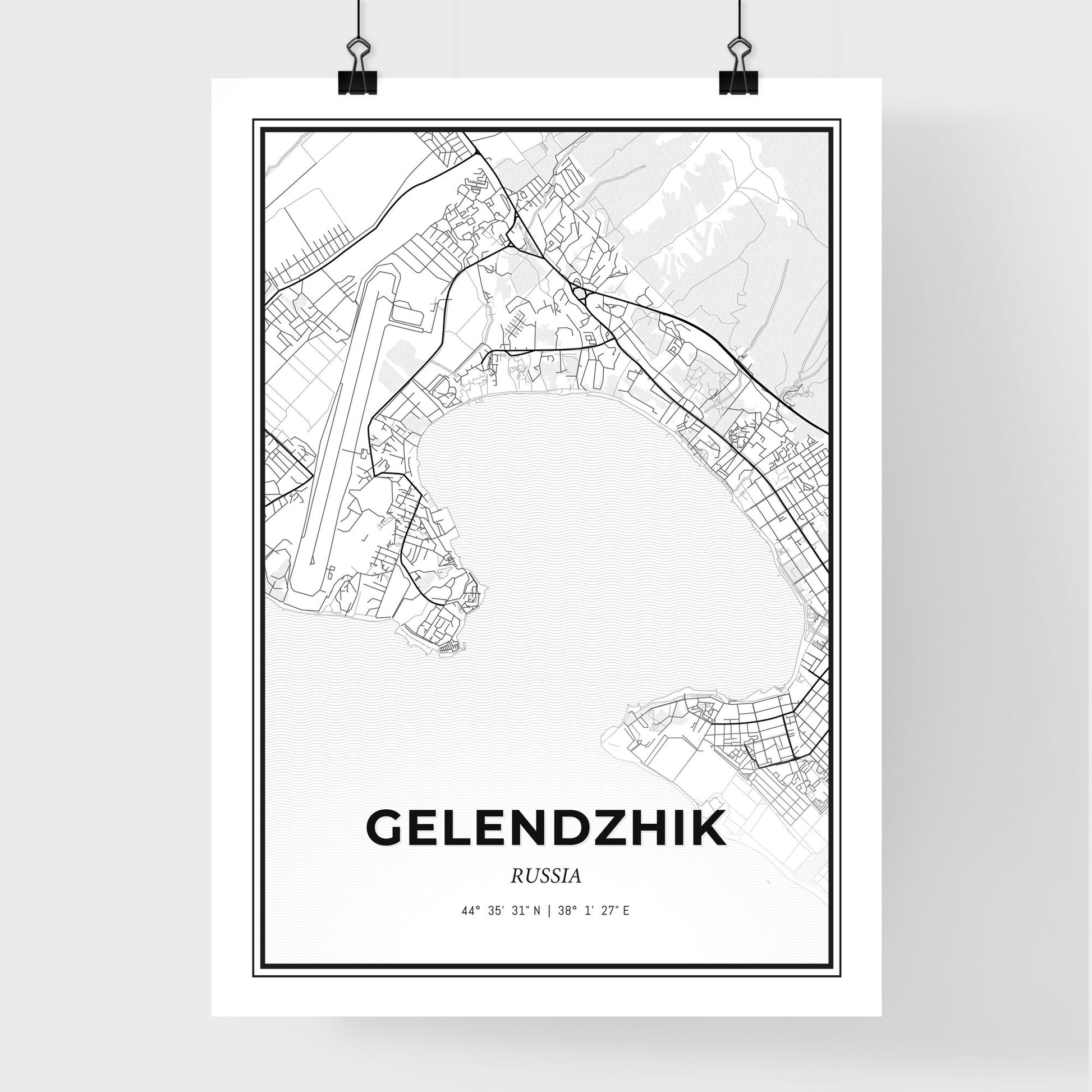 Gelendzhik Russia - Premium City Map Poster