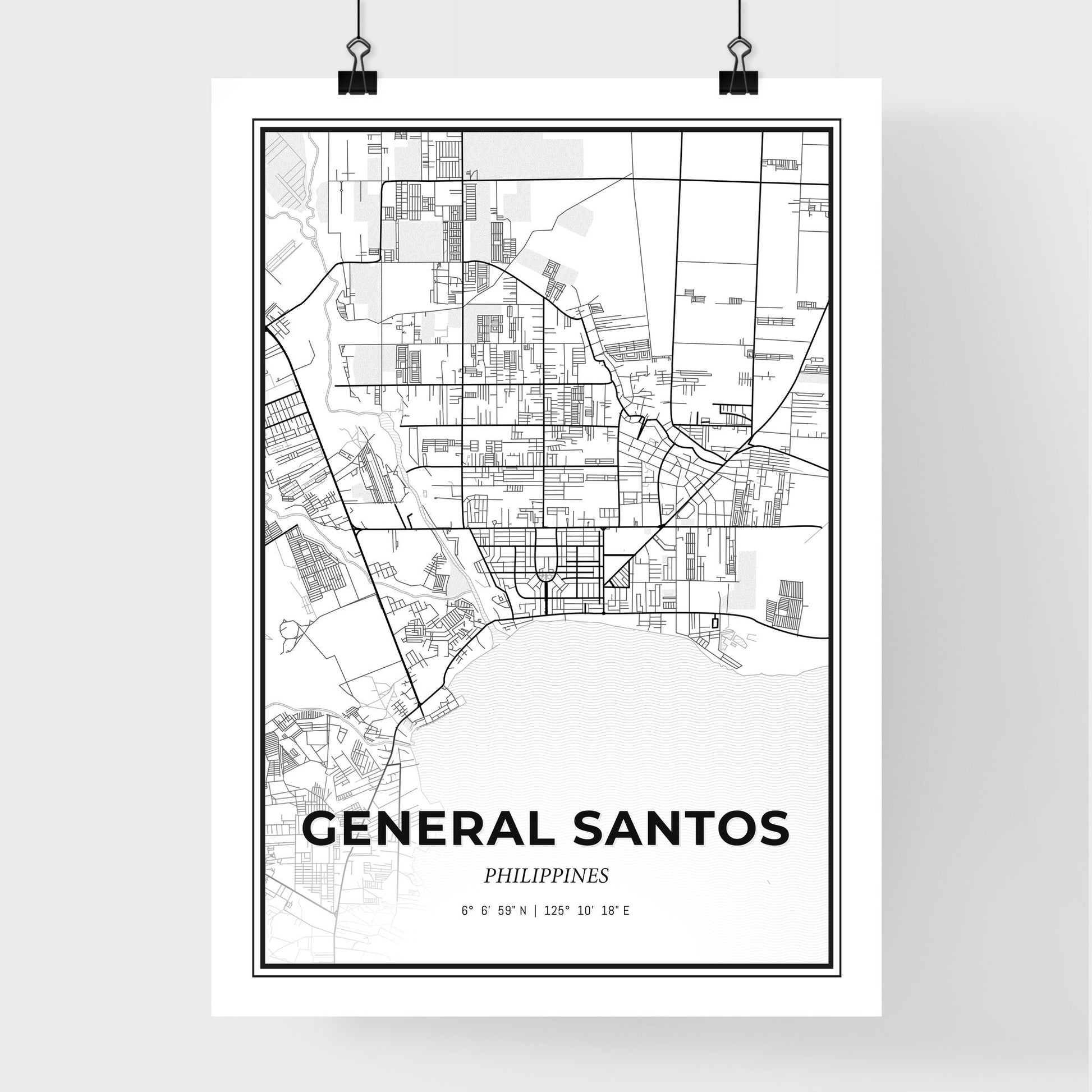 General Santos Philippines - Premium City Map Poster