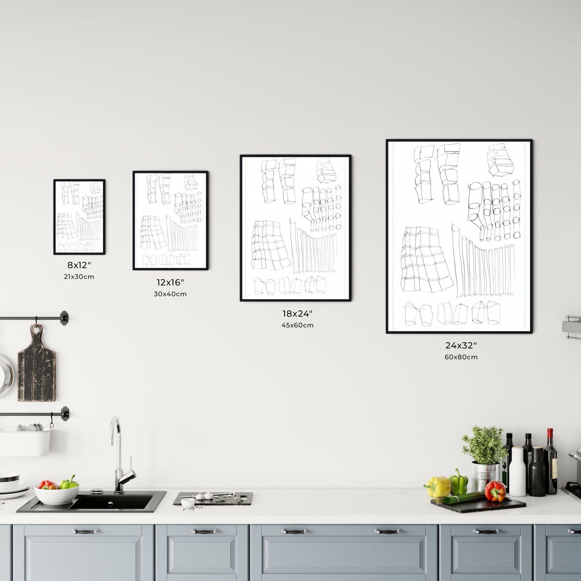 Geometric Echoes: A Study in Line and Form Chart