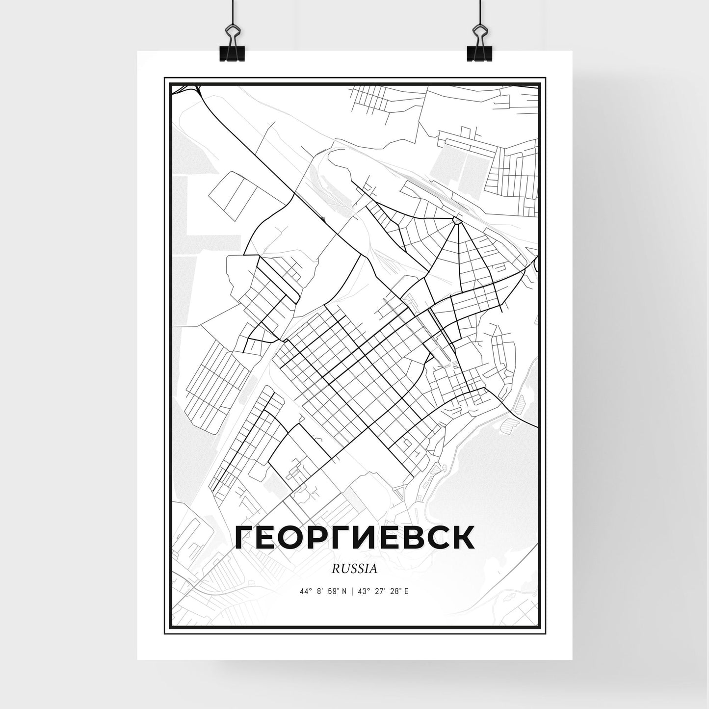 Georgiyevsk Russia - Premium City Map Poster